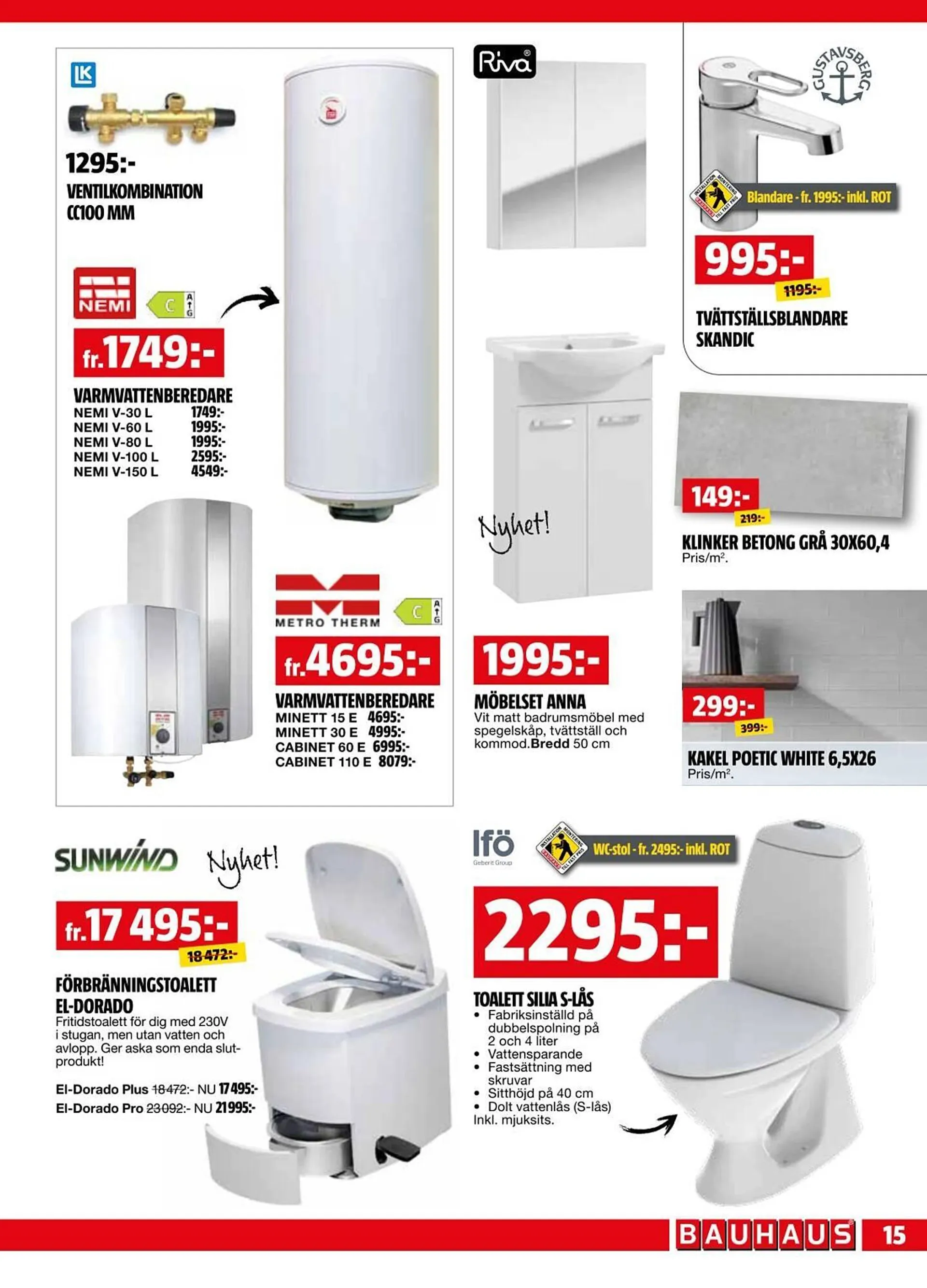 Bauhaus reklamblad från 31 mars till 13 april 2025 - Reklamblad sidor 15
