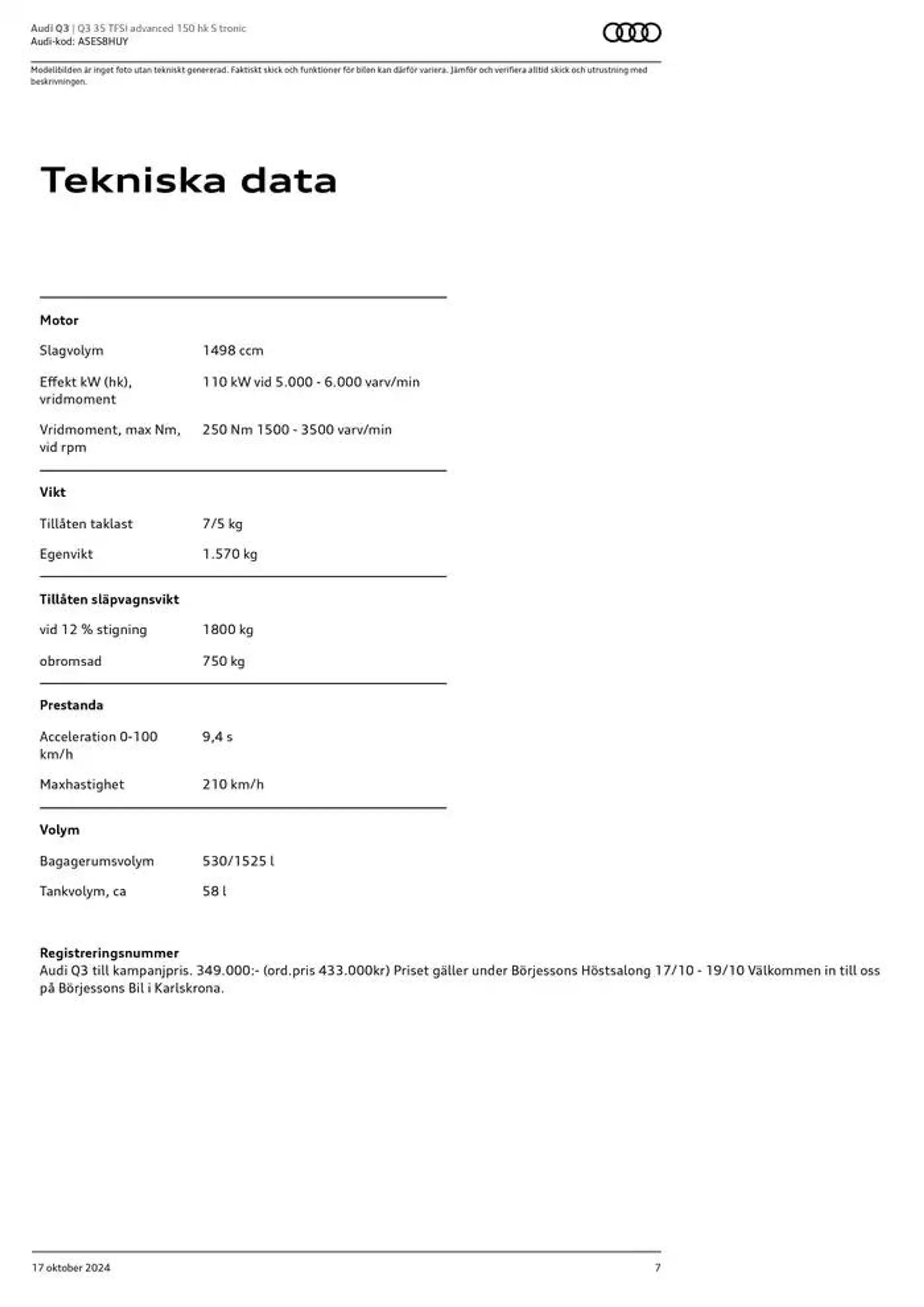 Audi Q3 från 17 oktober till 17 oktober 2025 - Reklamblad sidor 7