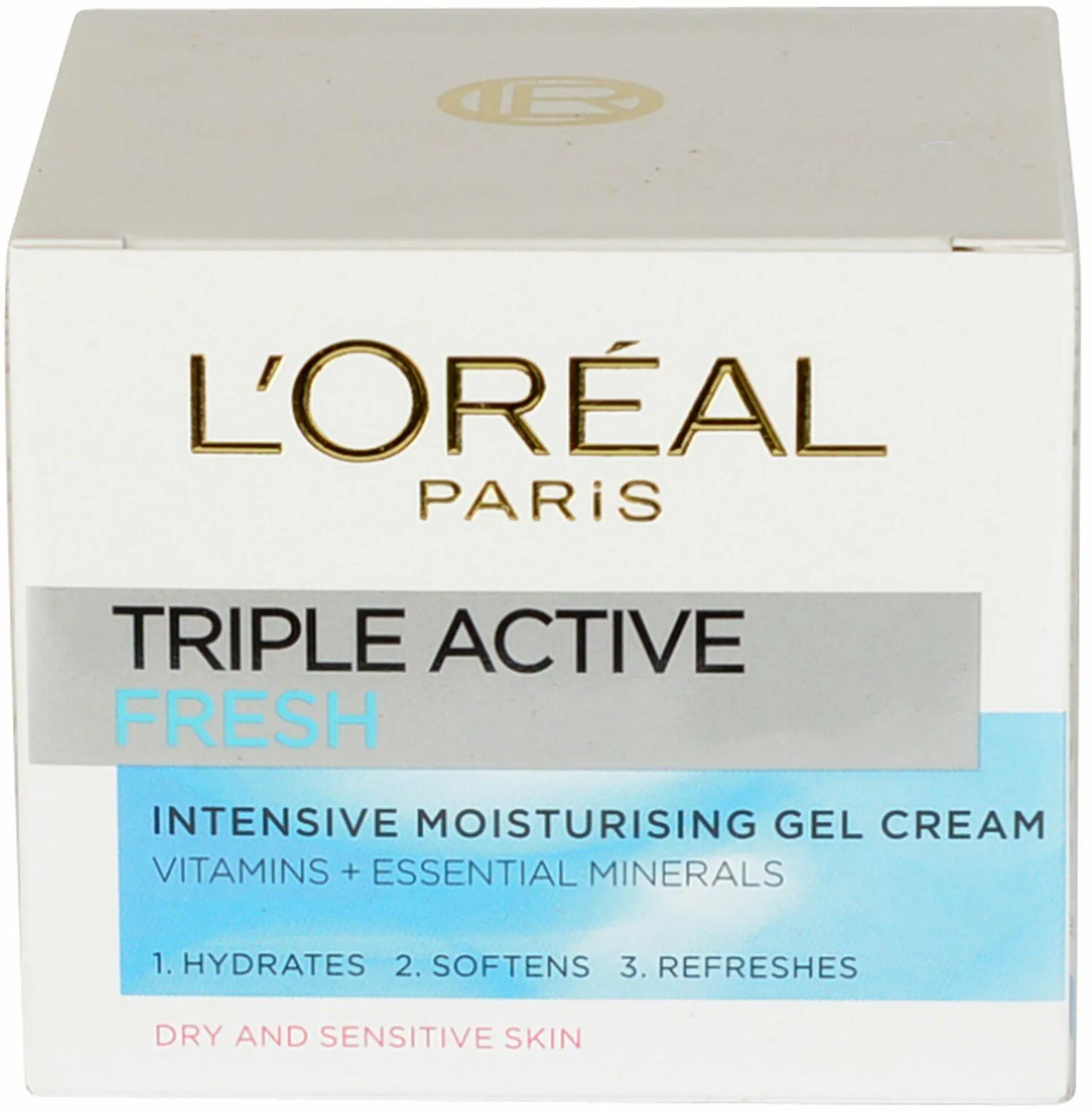 Ansiktscreme L'Oréal Paris Triple Active Fresh Intensive Moisturising Gel Cream Dry & sensitive