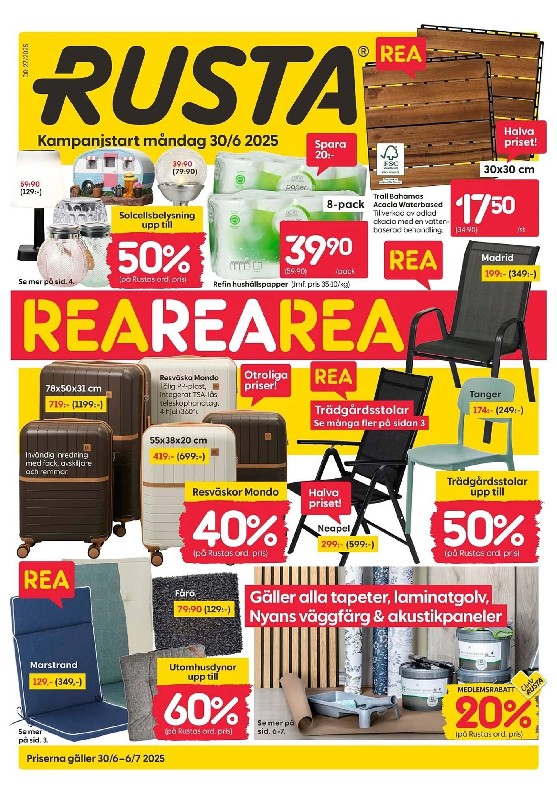 Rusta reklamblad från 30 juni till 6 juli 2025 - Reklamblad sidor 1