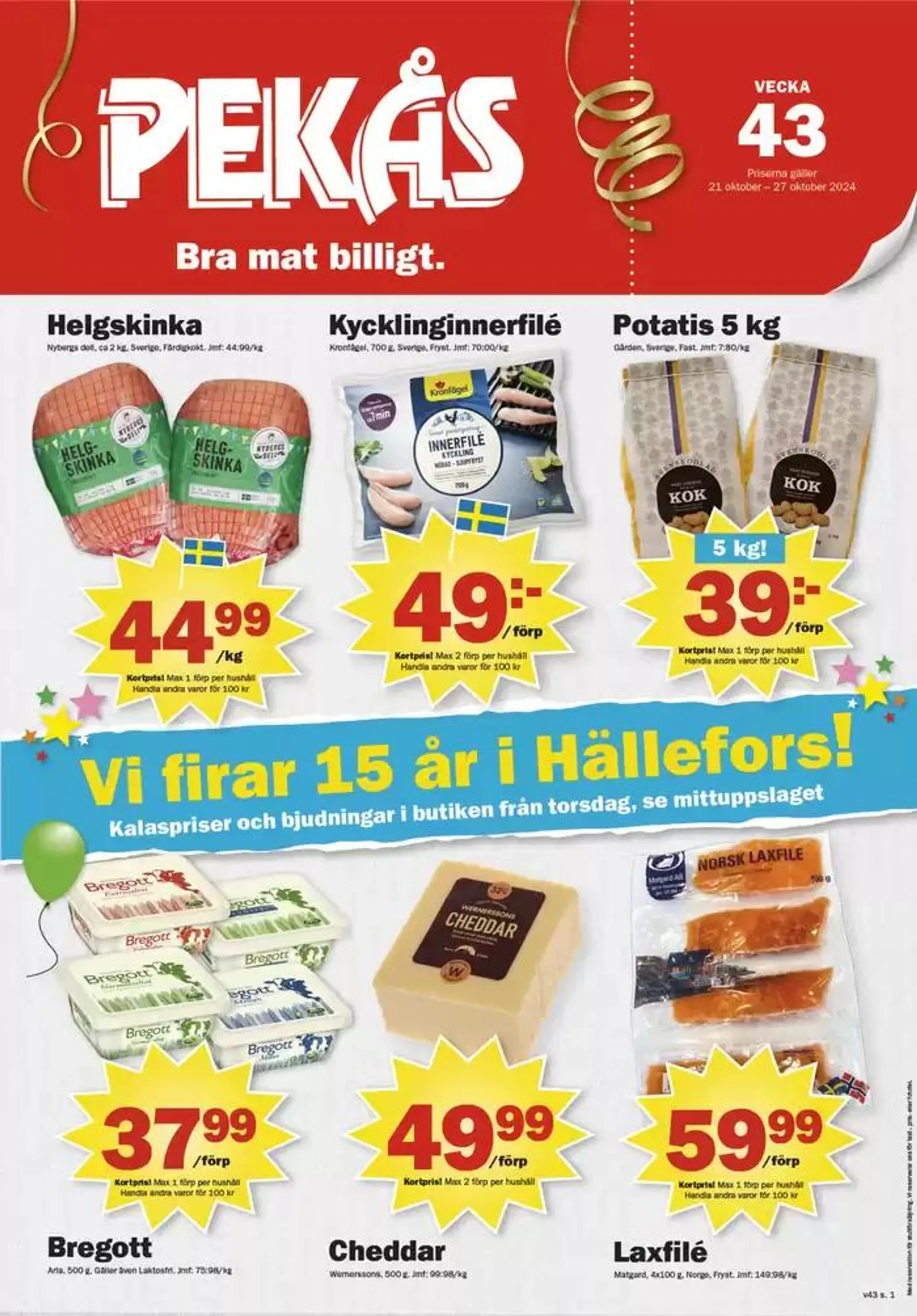 Pekås Veckans kampanjblad från 21 oktober till 4 november 2024 - Reklamblad sidor 1