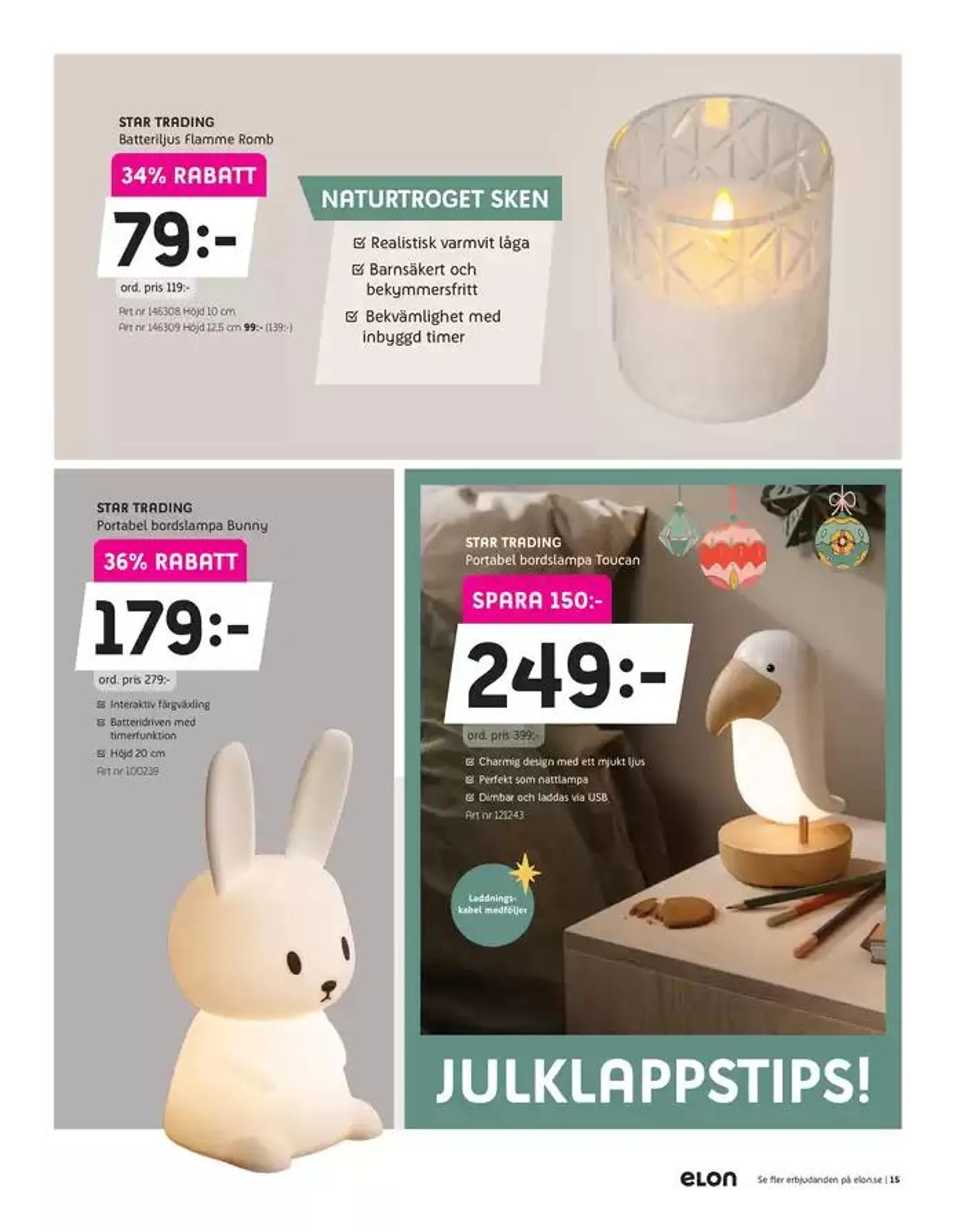 Bläddra i Elons kampanjblad! från 17 december till 22 december 2024 - Reklamblad sidor 15