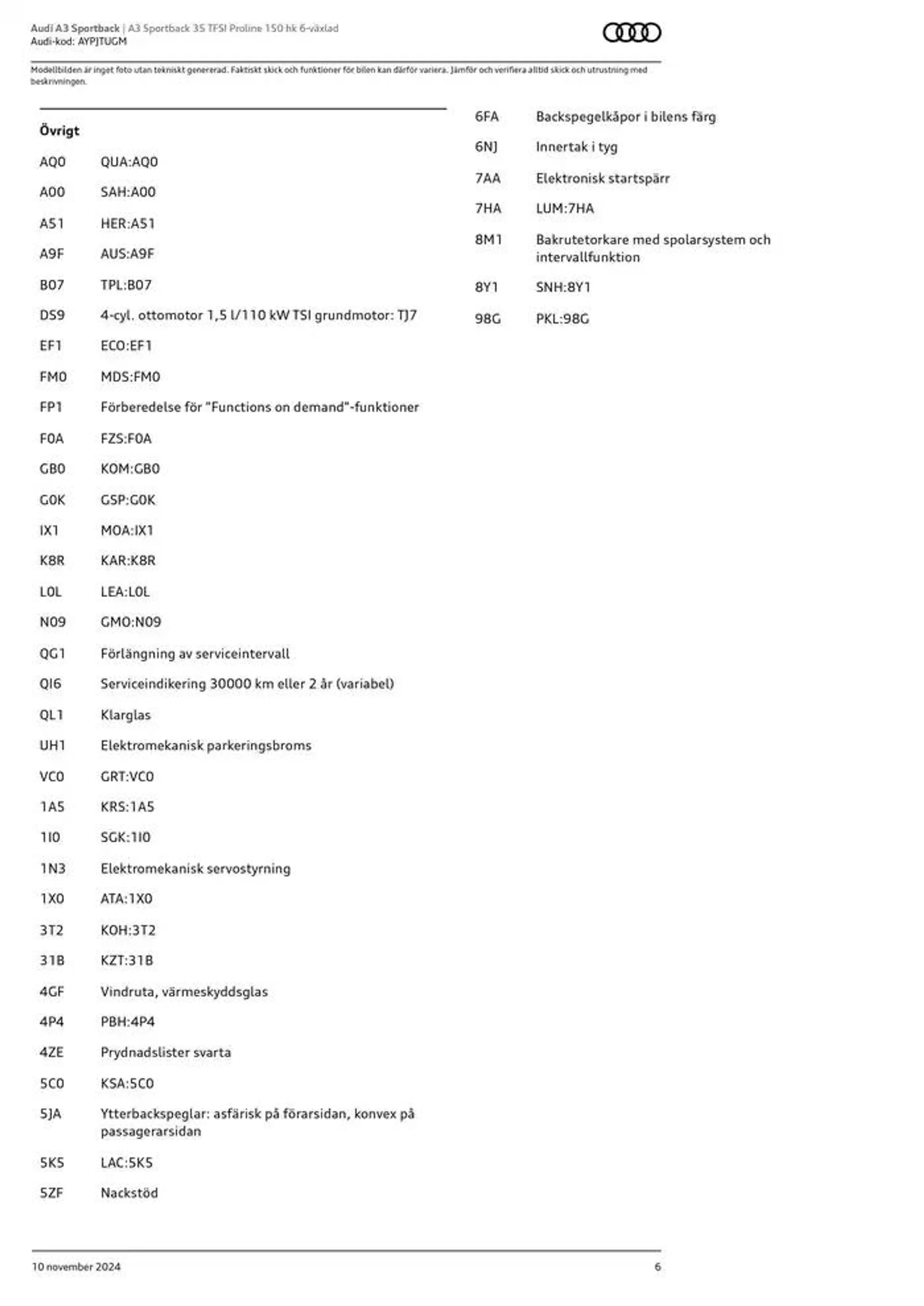 Audi A3 Sportback från 10 november till 10 november 2025 - Reklamblad sidor 6