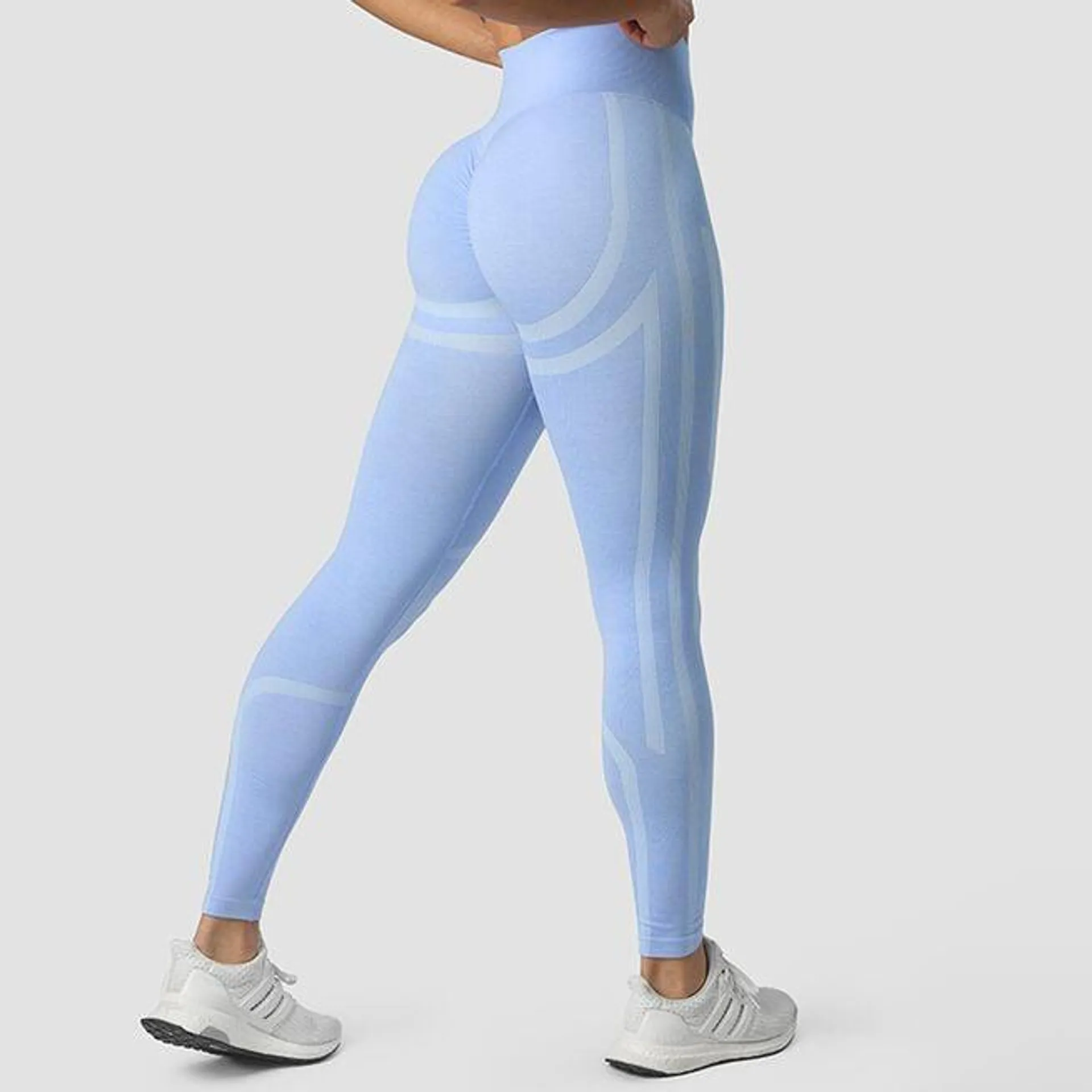 Rush Seamless Tights, Soft Blue Melange