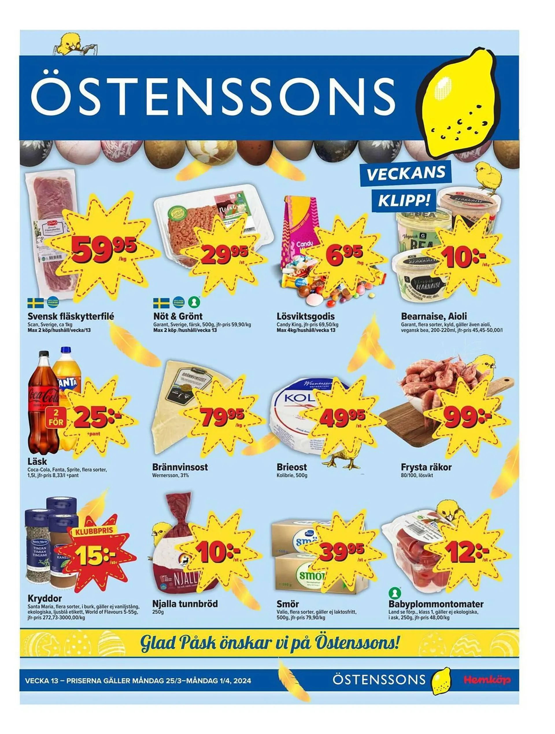Östenssons reklamblad från 25 mars till 1 april 2024 - Reklamblad sidor 1