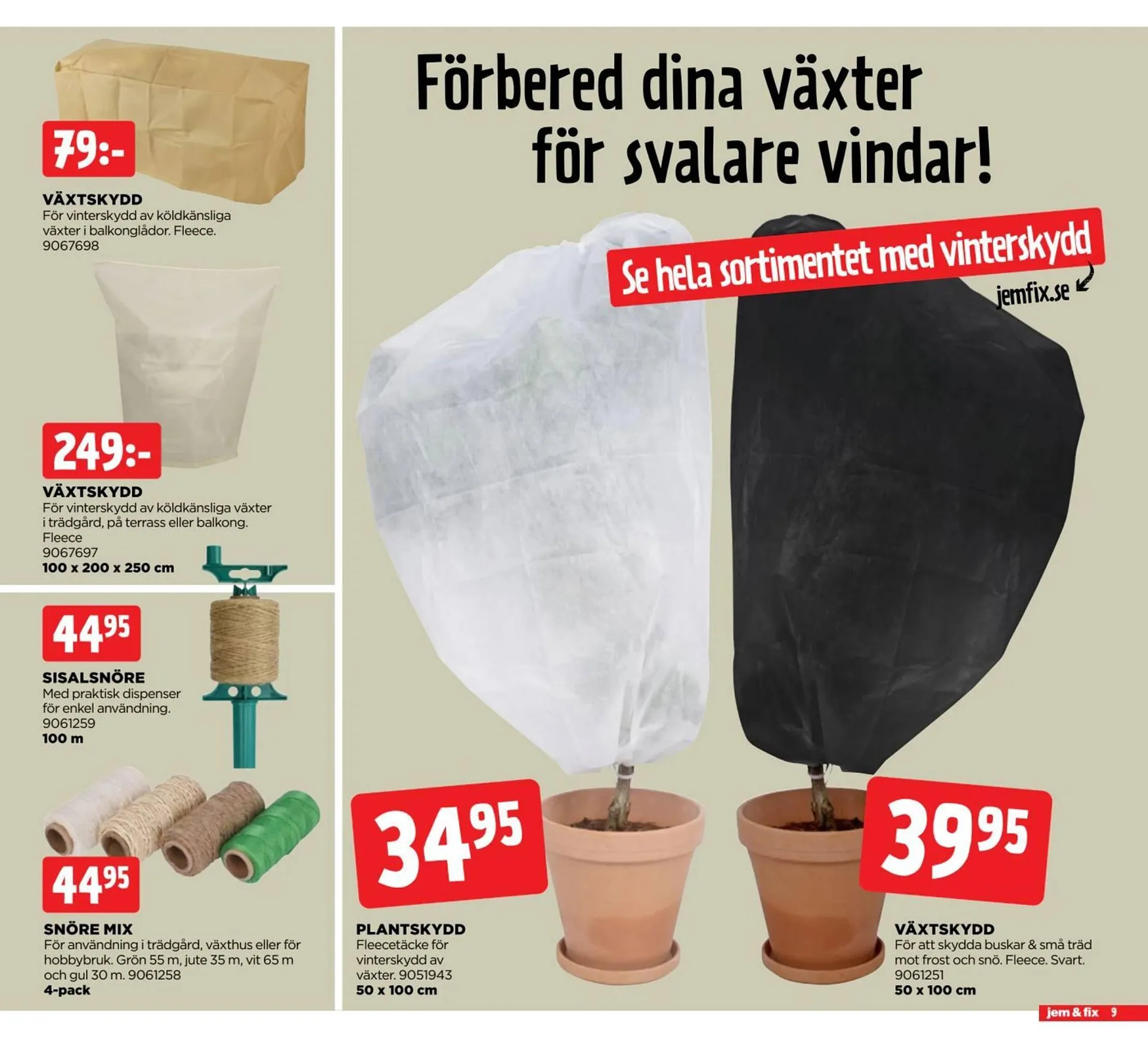 Jem&Fix reklamblad från 6 oktober till 20 oktober 2024 - Reklamblad sidor 9