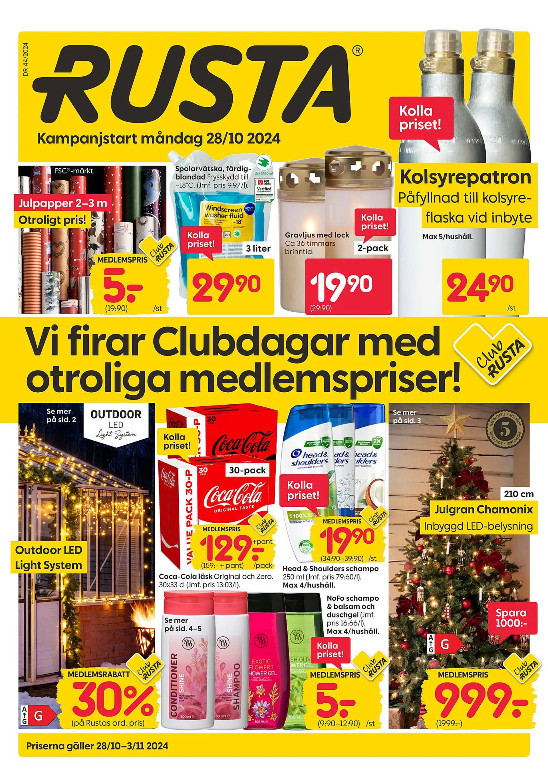 Rusta reklamblad från 28 oktober till 3 november 2024 - Reklamblad sidor 1