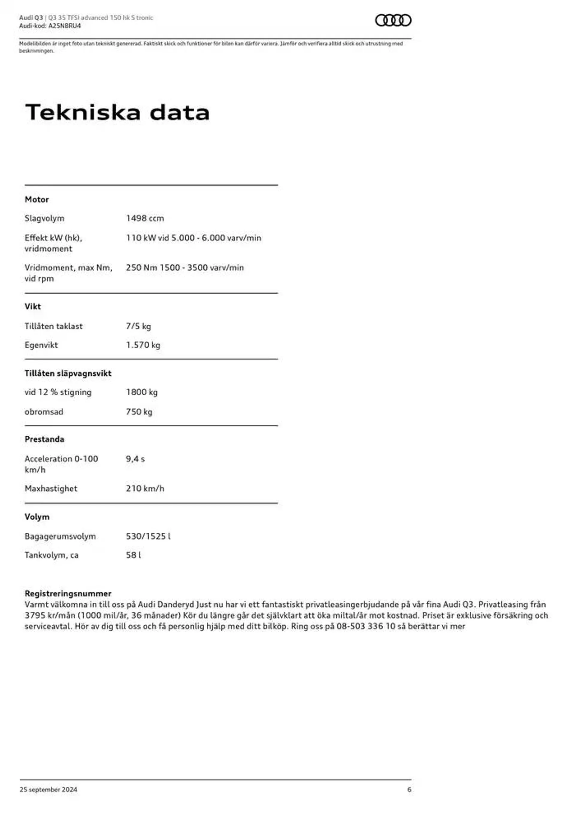 Audi Q3 från 25 september till 25 september 2025 - Reklamblad sidor 6