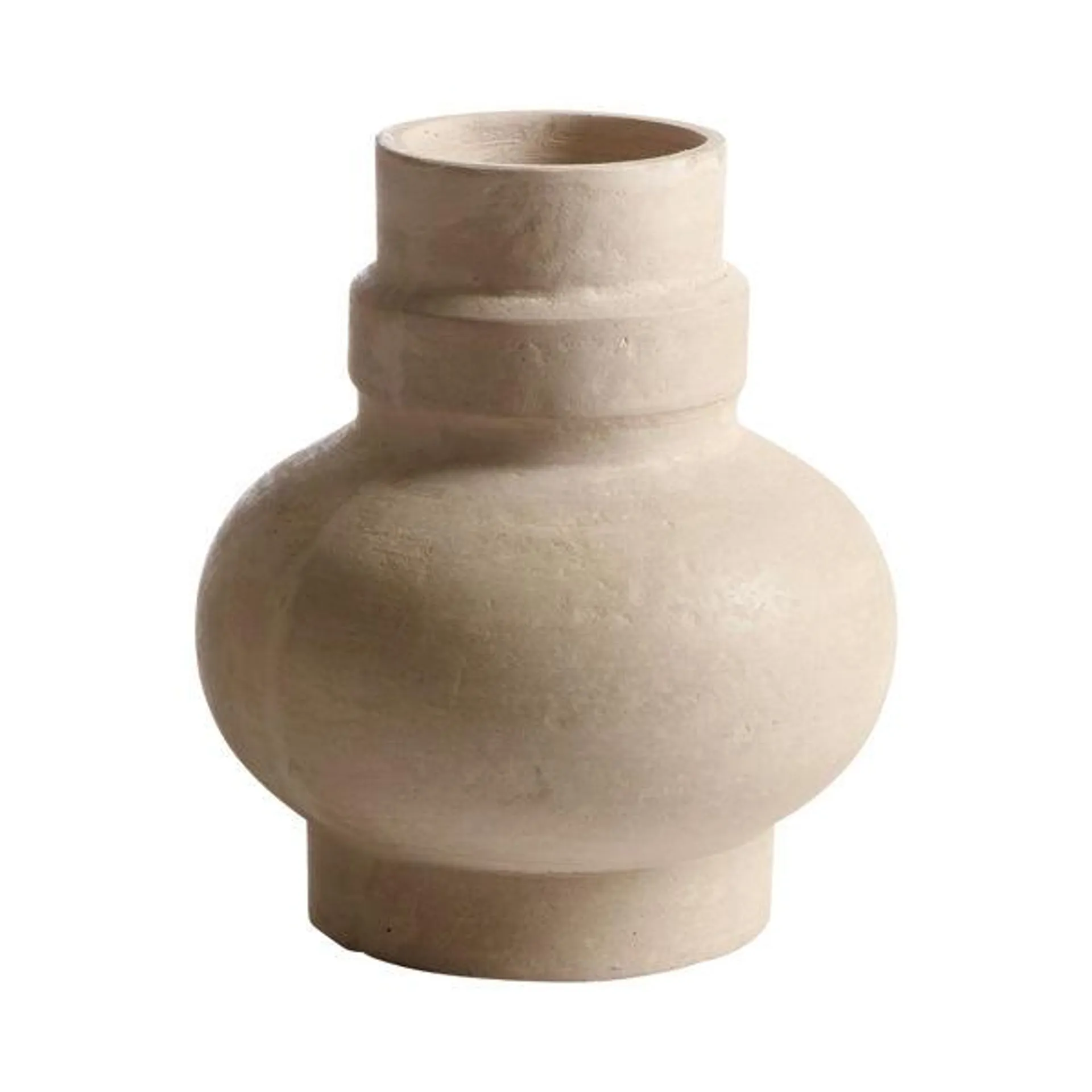 MIMOSA Vas creme b18 h20cm Papier-Maché ej för vatten