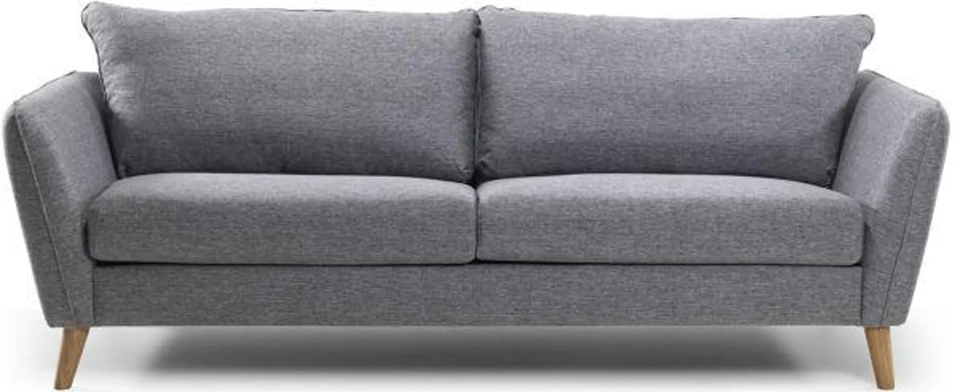 TRENTON 3-sits soffa tyg Rocco grå 281/ek ben