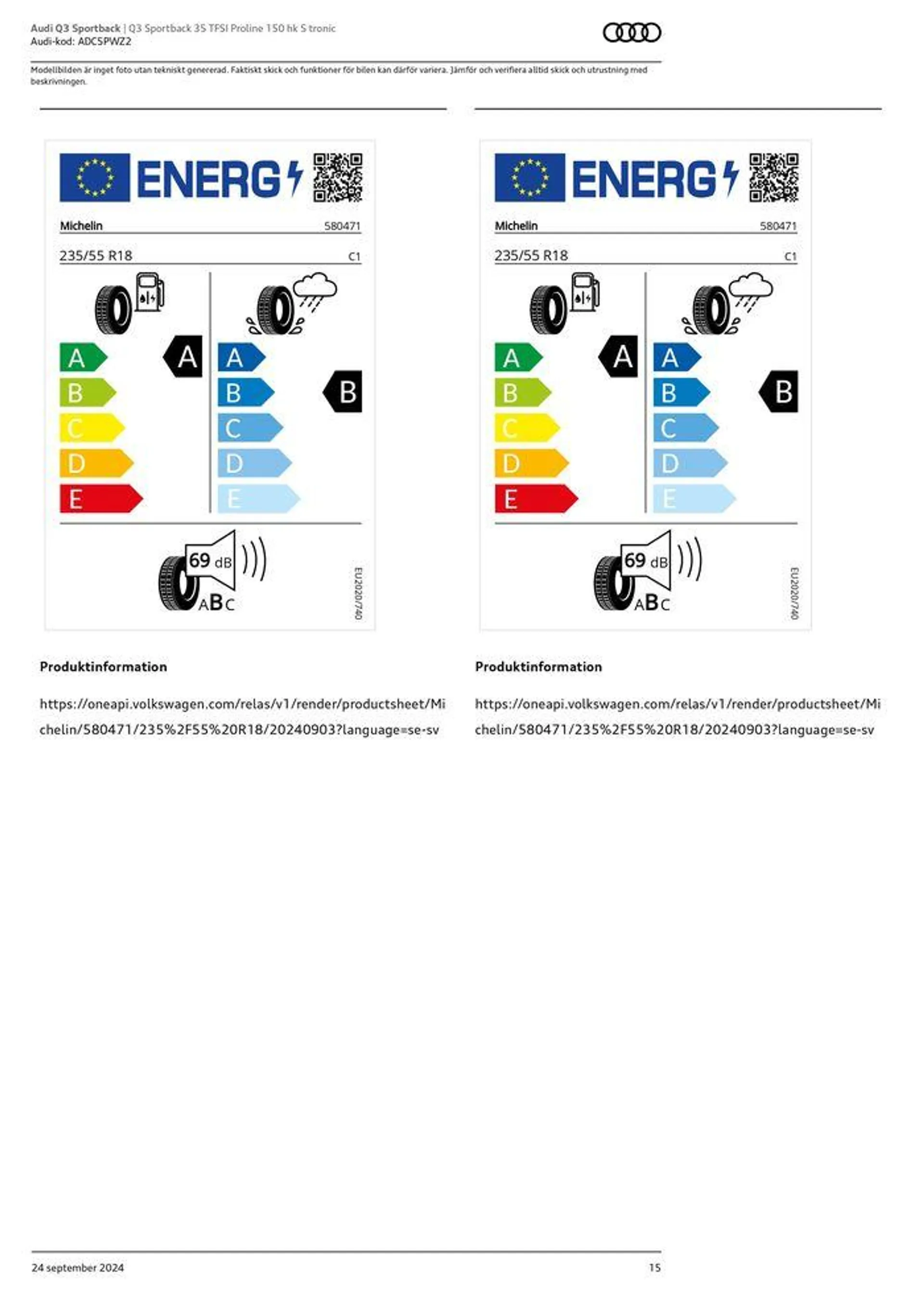 Audi Q3 Sportback från 24 september till 24 september 2025 - Reklamblad sidor 15