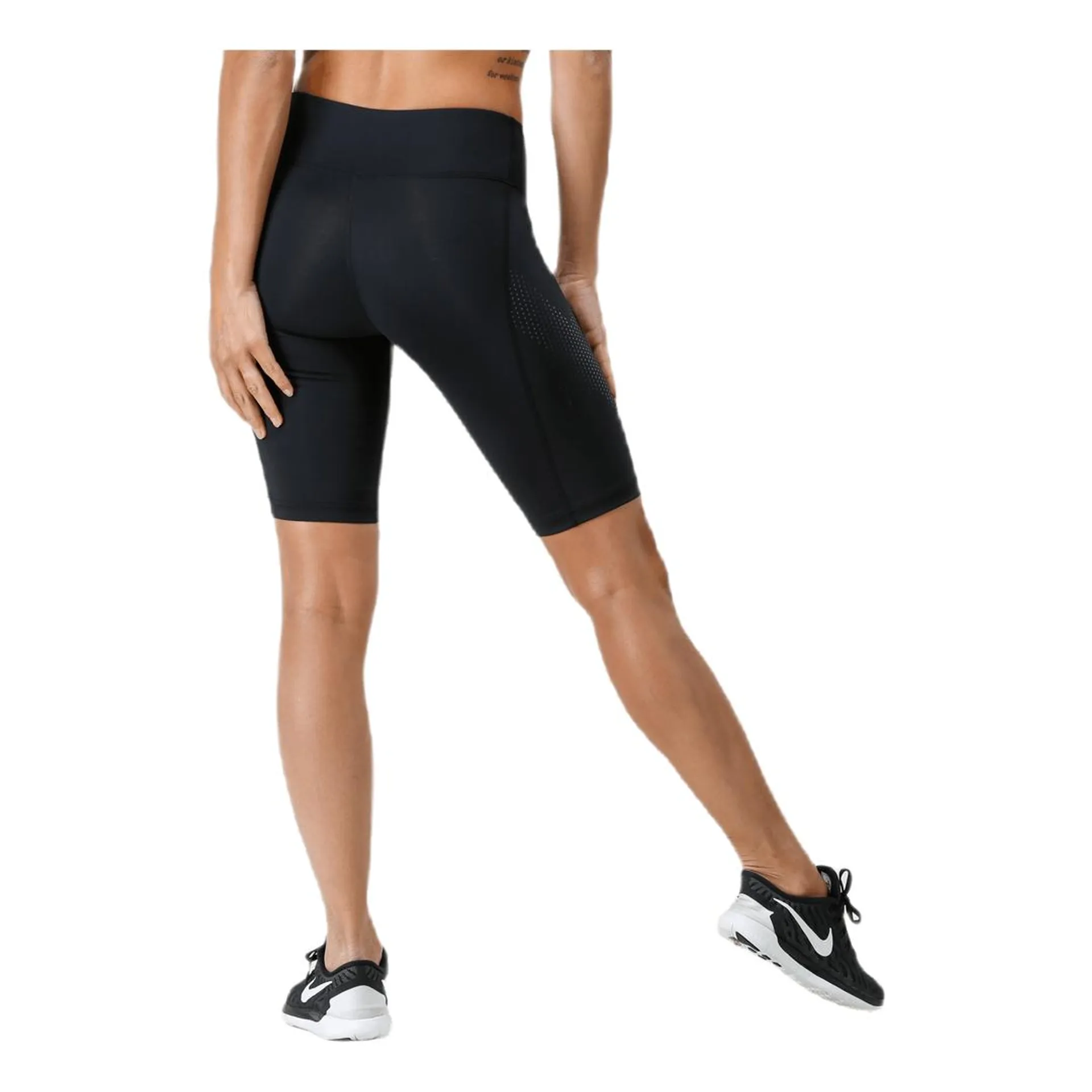 Mid-Rise Compression Shorts W Black