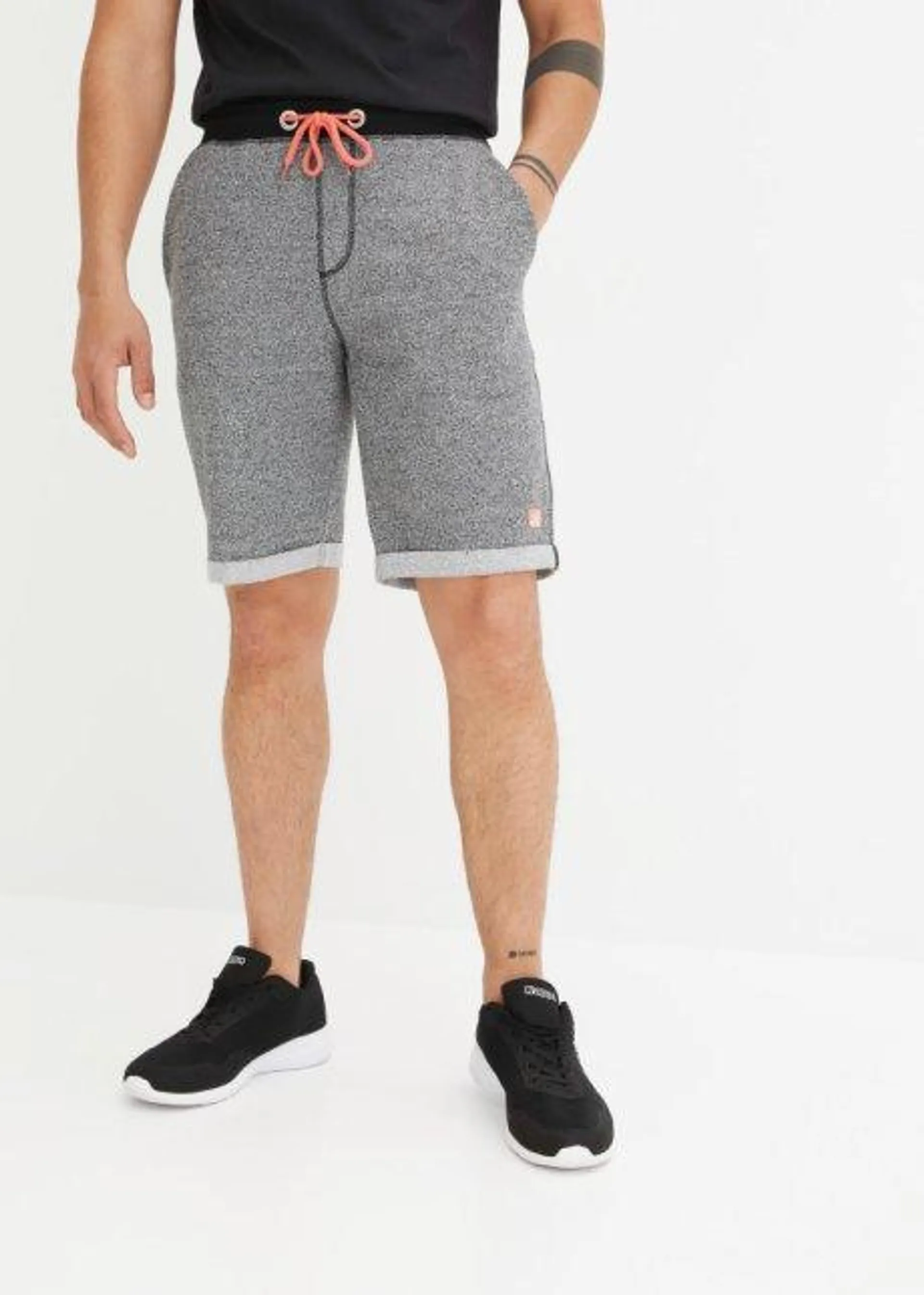 Trikåshorts med denimlook