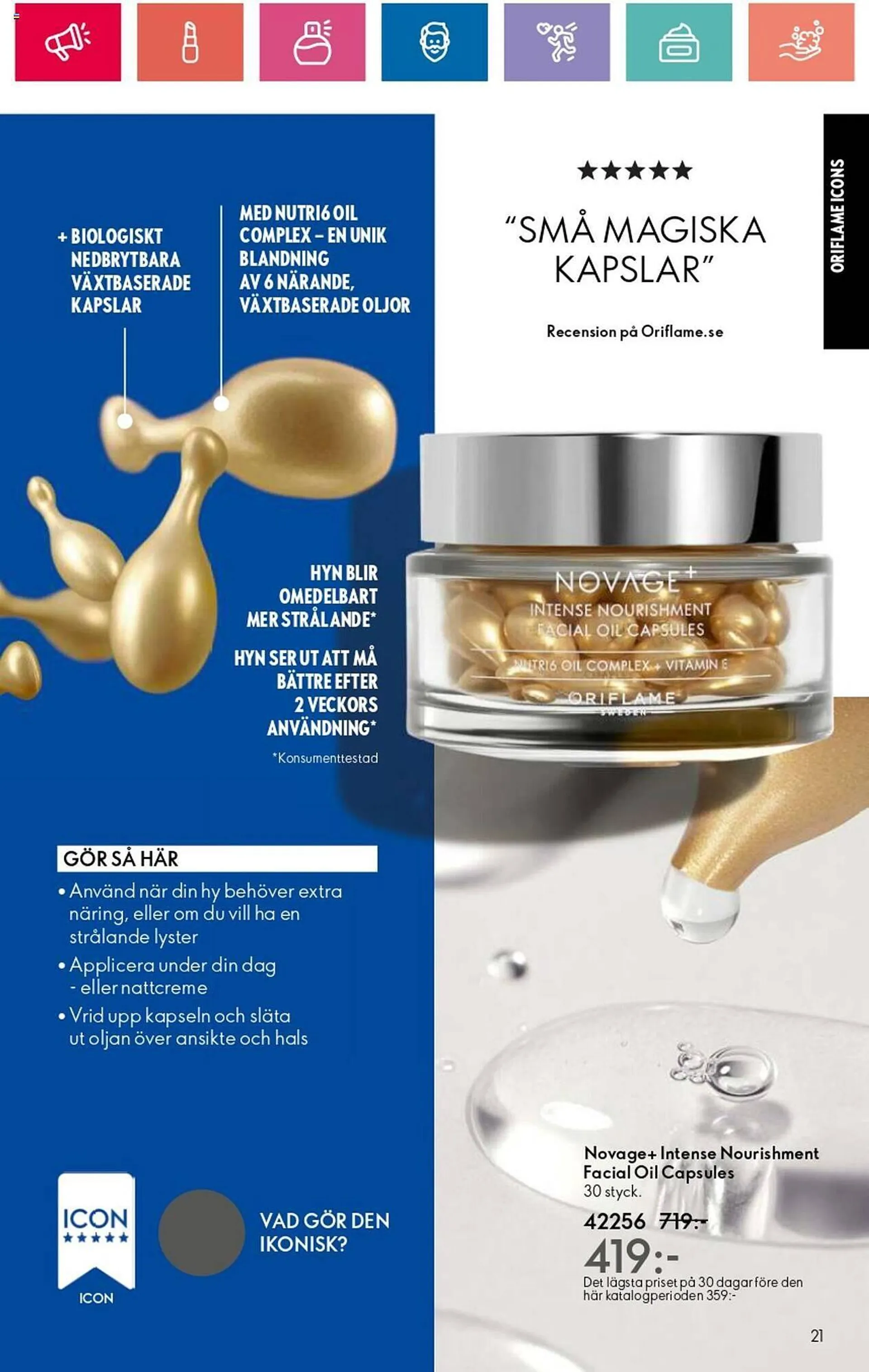 Oriflame reklamblad från 3 oktober till 23 oktober 2024 - Reklamblad sidor 21