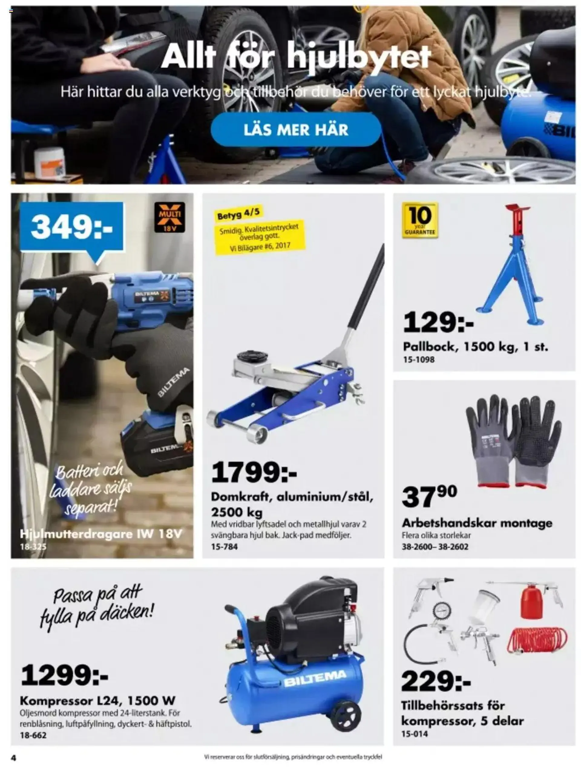 Biltema - erbjudanden från 22 mars till 31 december 2024 - Reklamblad sidor 4