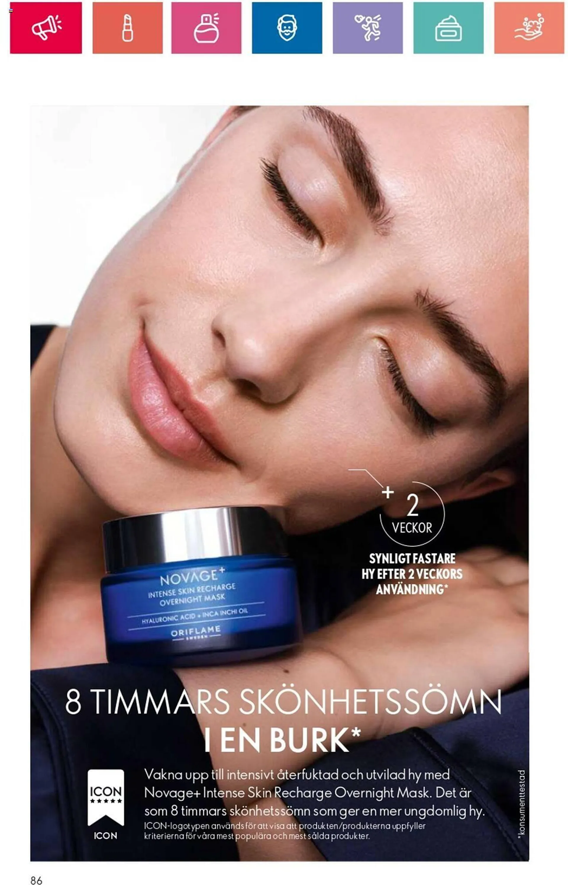 Oriflame reklamblad från 1 augusti till 21 augusti 2024 - Reklamblad sidor 86