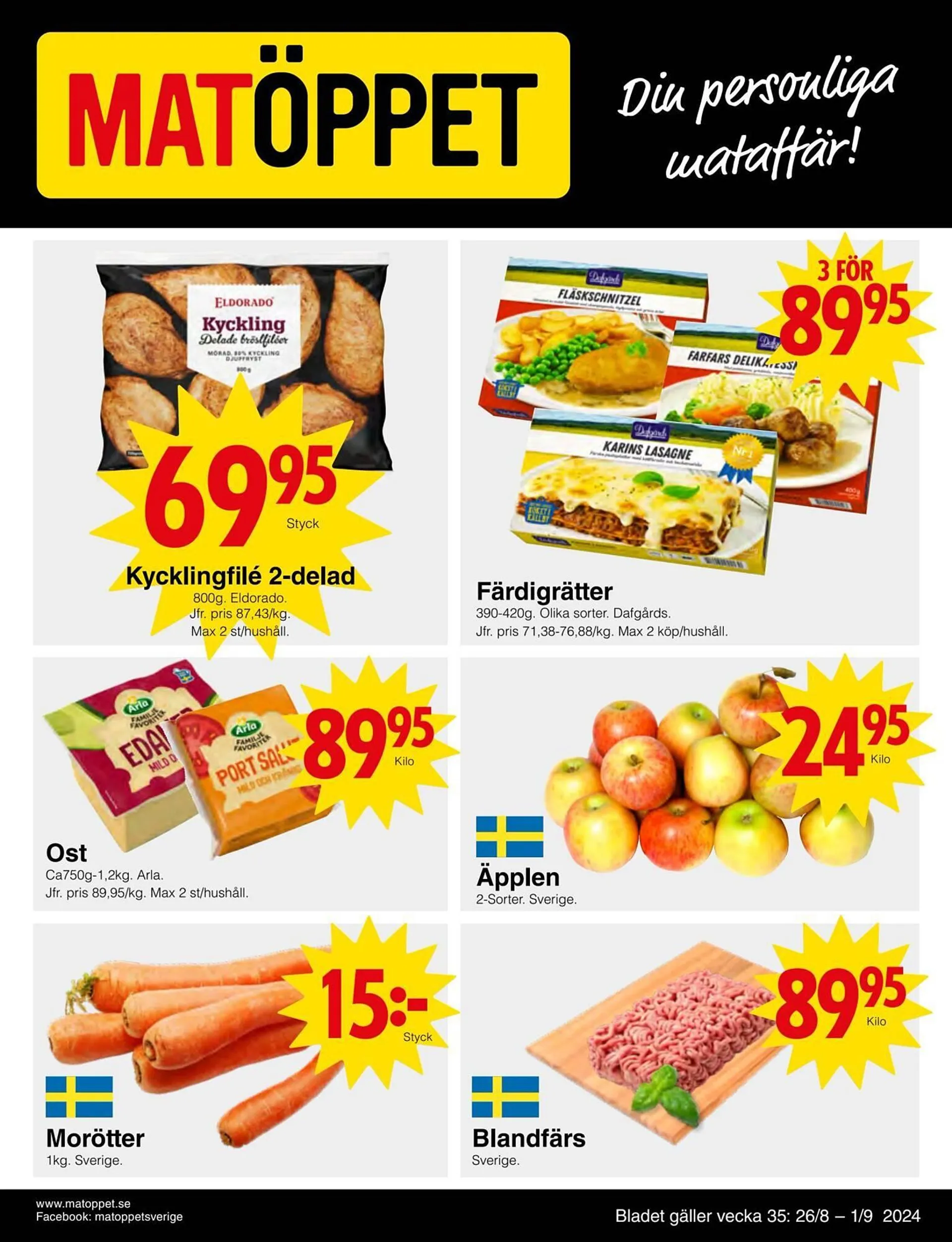 Matöppet reklamblad - 1