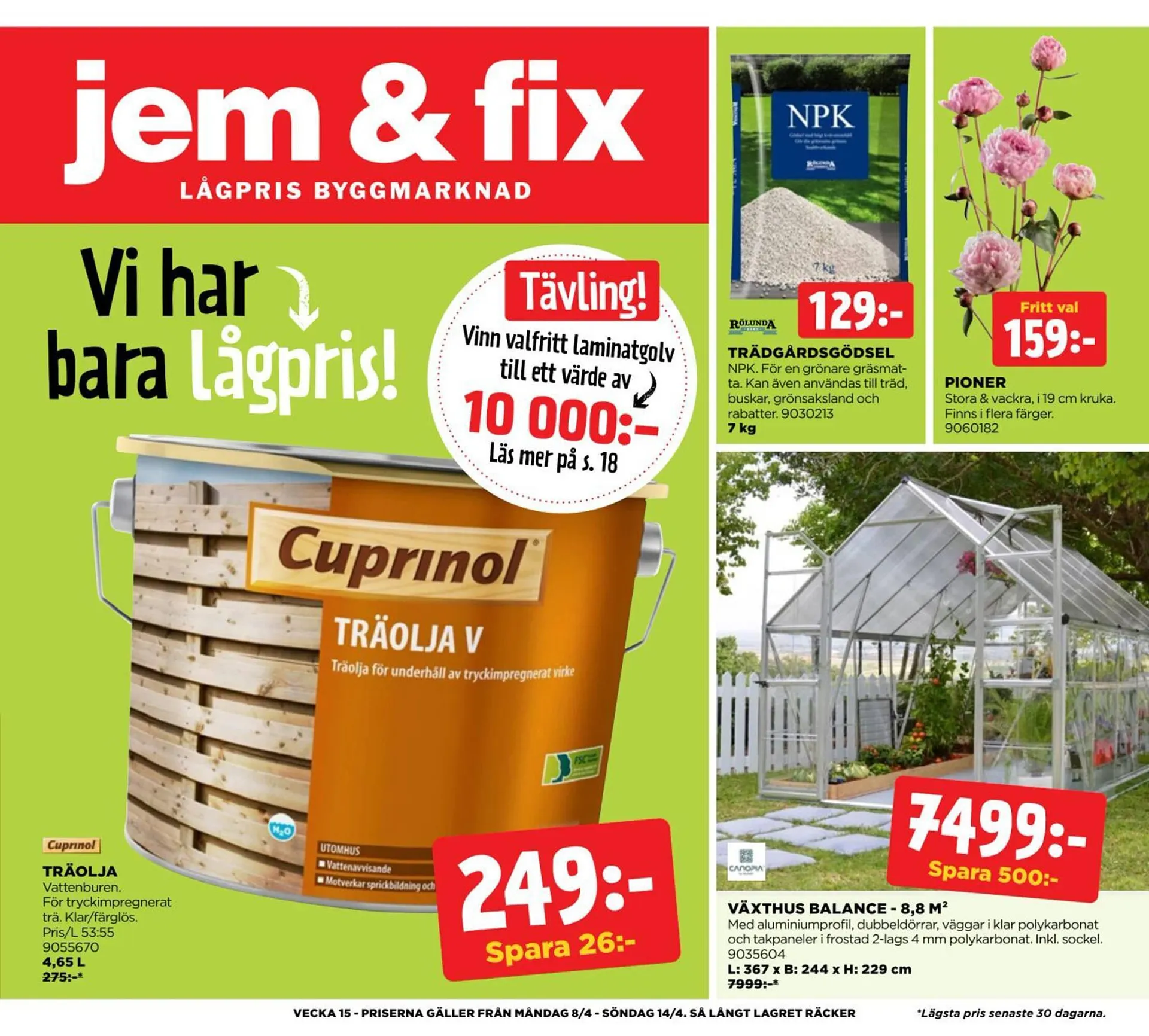 Jem&Fix reklamblad från 7 april till 14 april 2024 - Reklamblad sidor 1