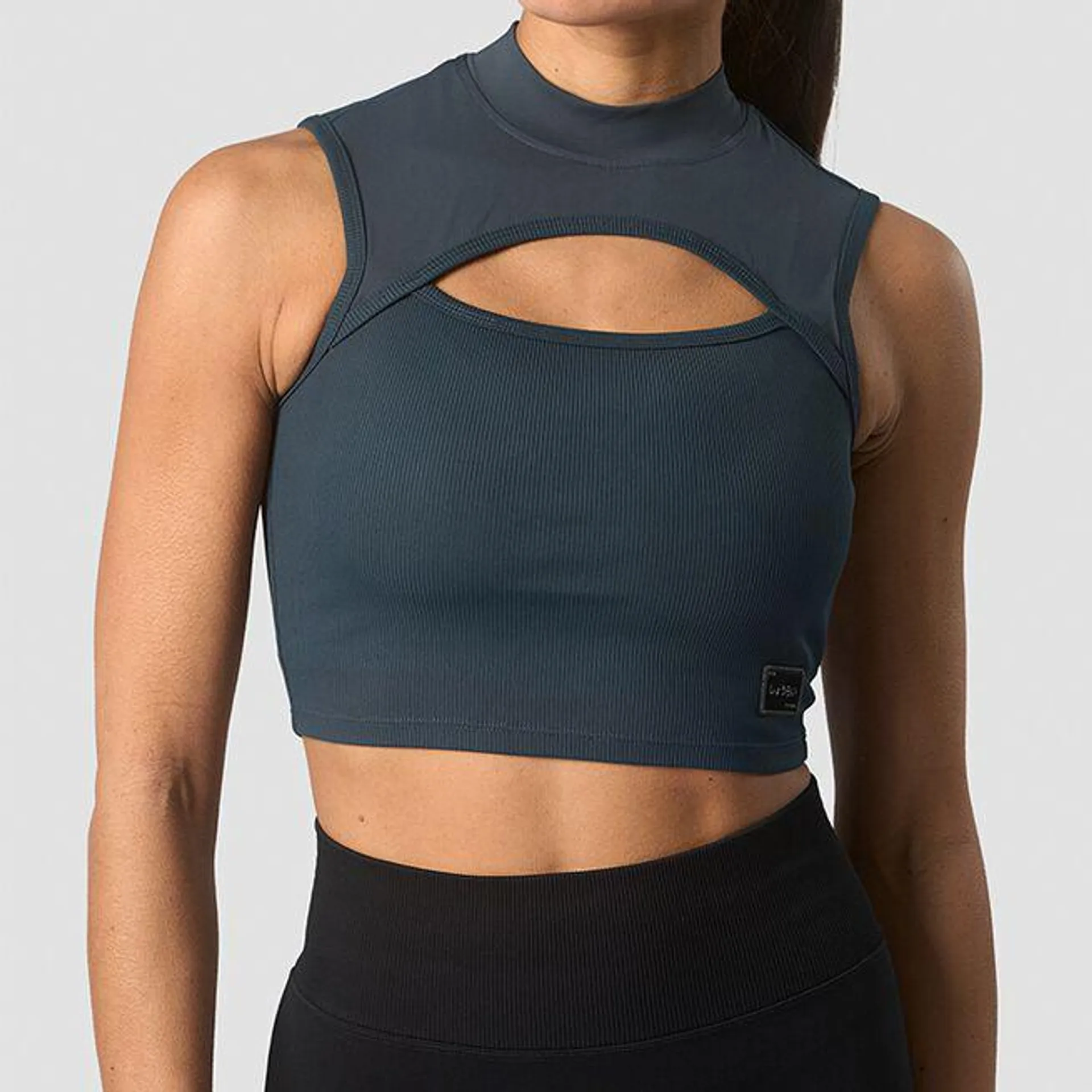 Shourai Cropped Tank Top, Winter Teal