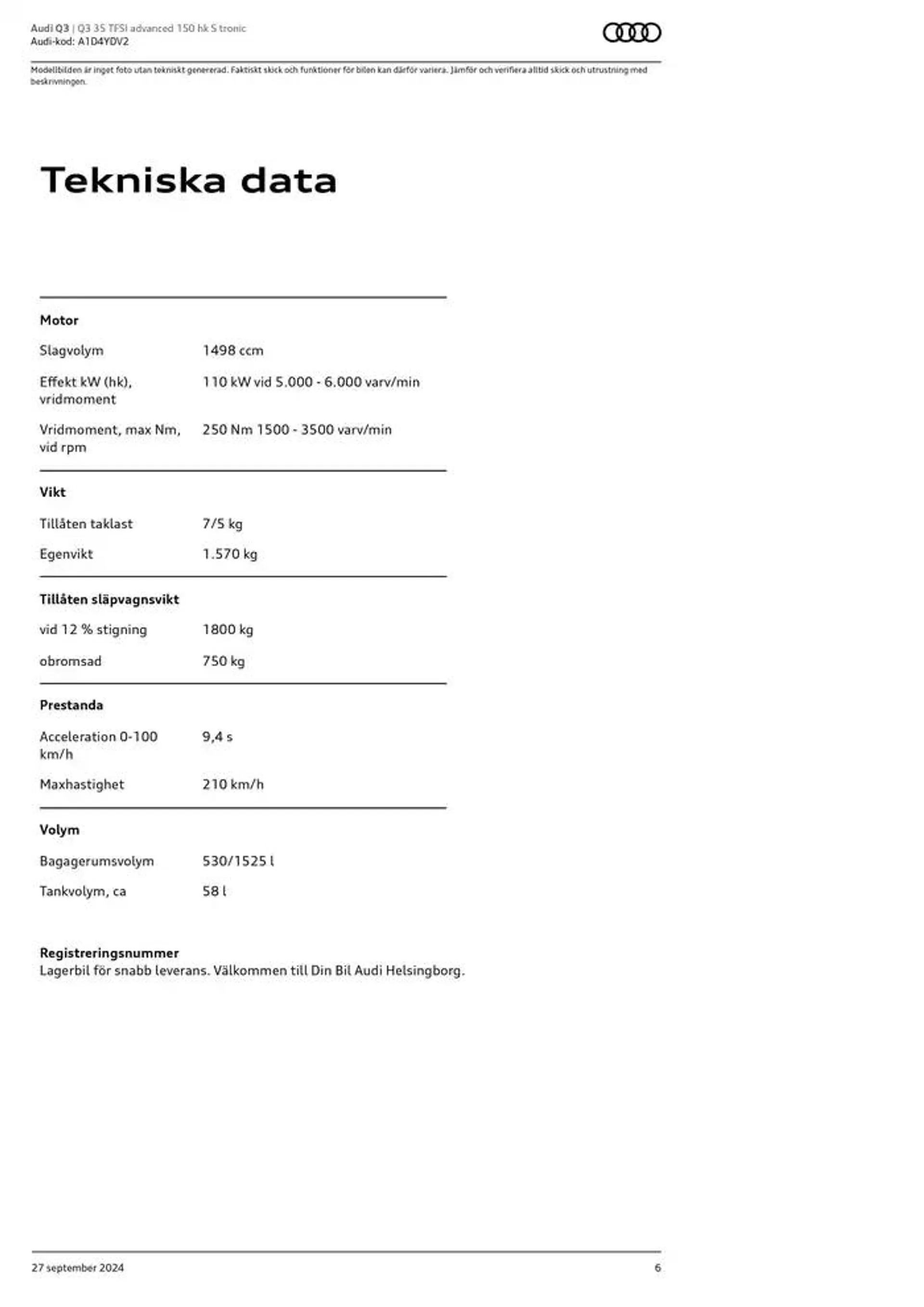 Audi Q3 från 27 september till 27 september 2025 - Reklamblad sidor 6