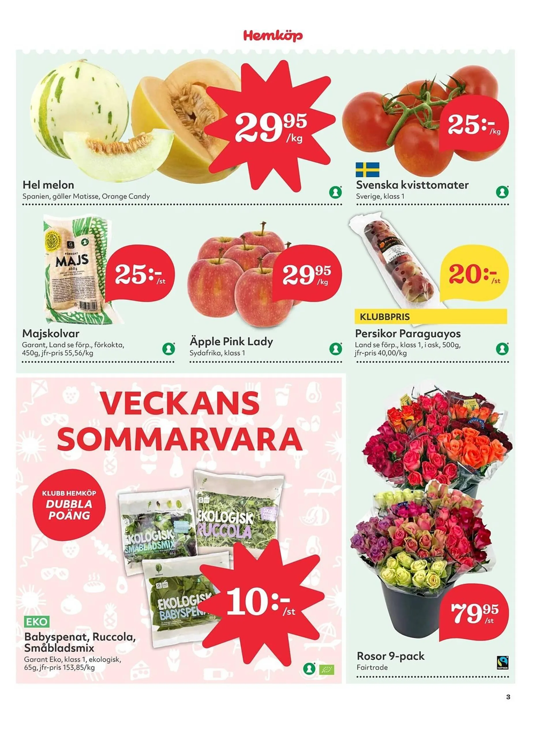 Hemköp reklamblad från 8 juli till 14 juli 2024 - Reklamblad sidor 3