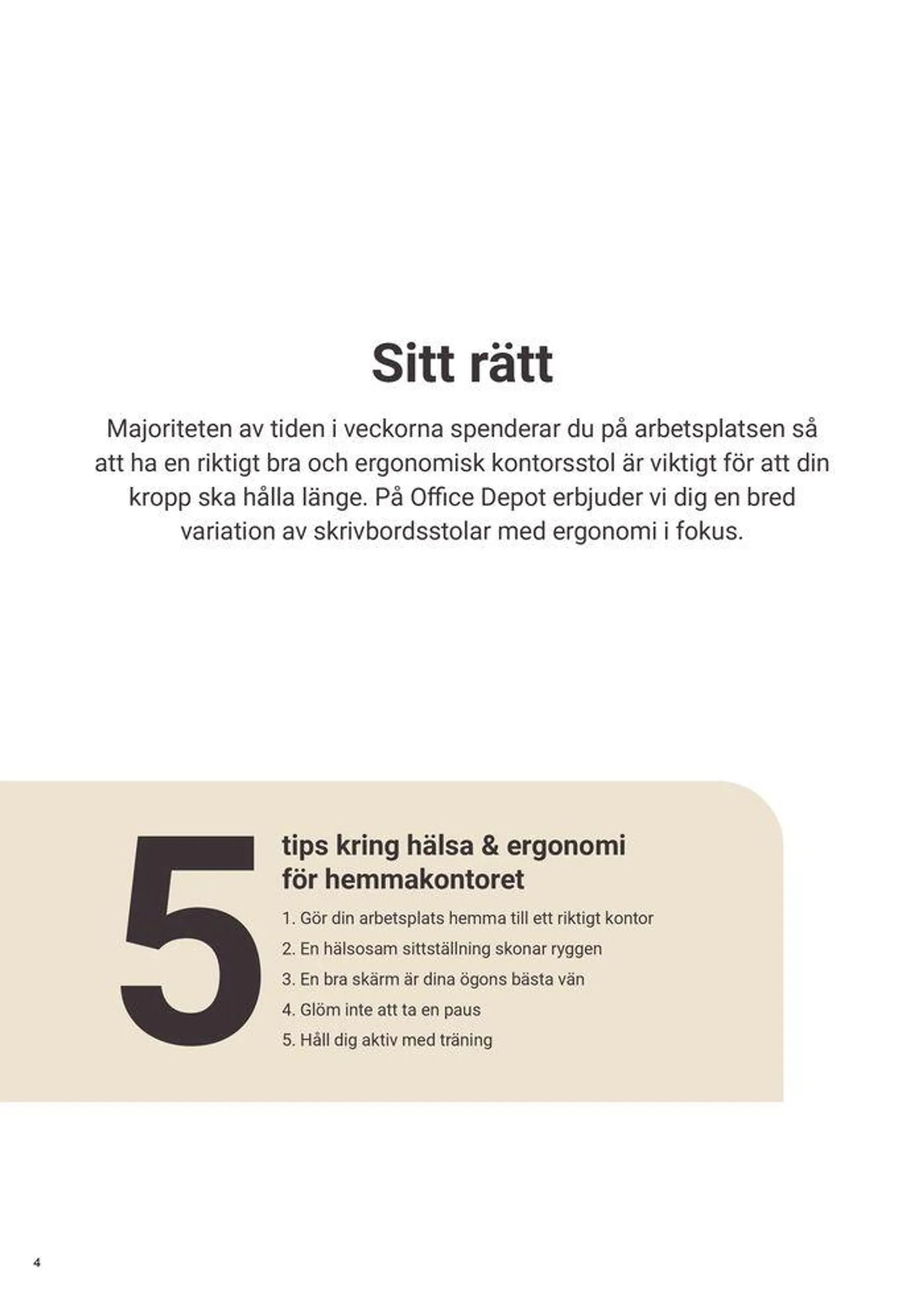 Office Depot - Möbelbroschyr 2024 från 6 maj till 31 december 2024 - Reklamblad sidor 4