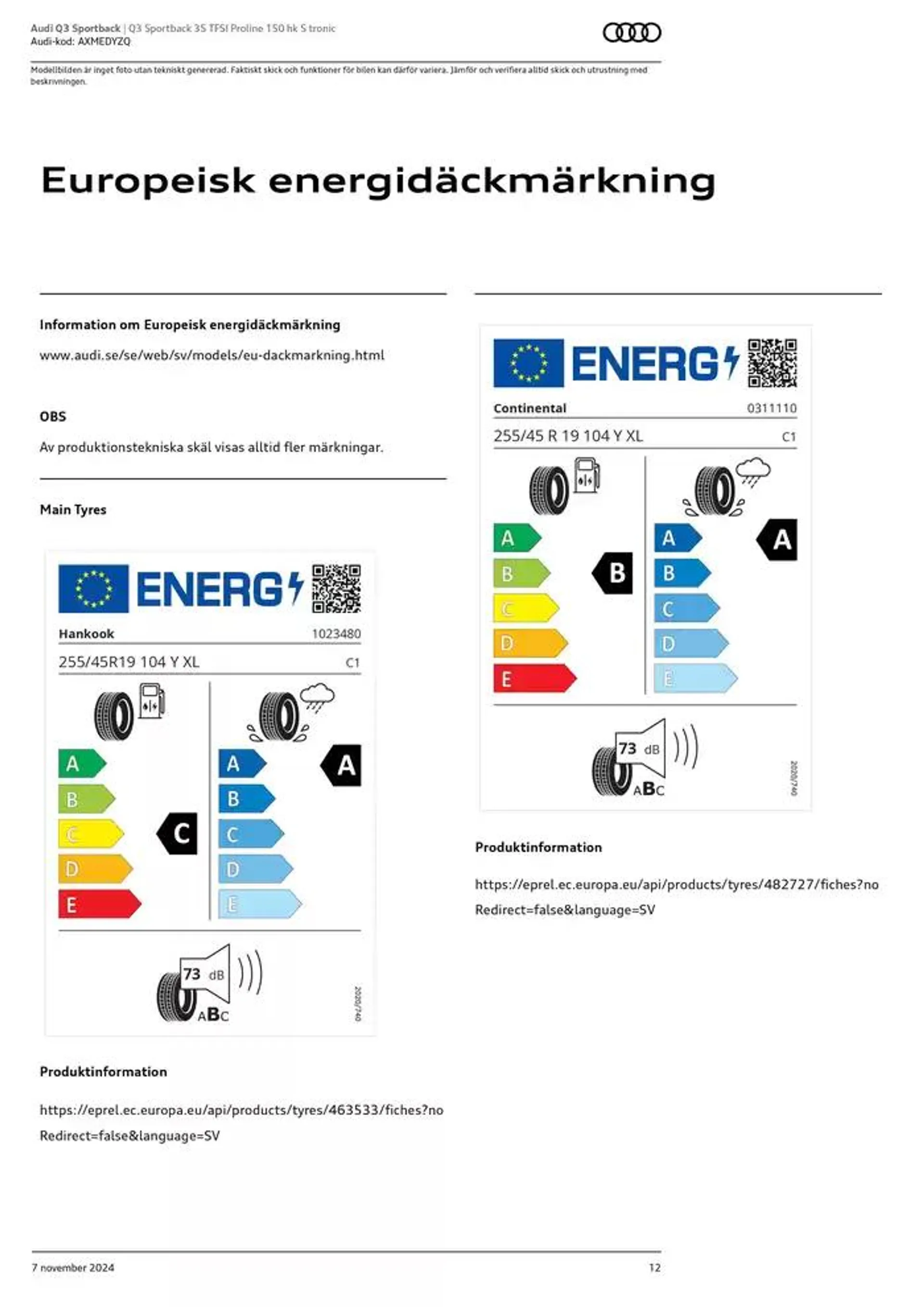 Audi Q3 Sportback från 7 november till 7 november 2025 - Reklamblad sidor 12