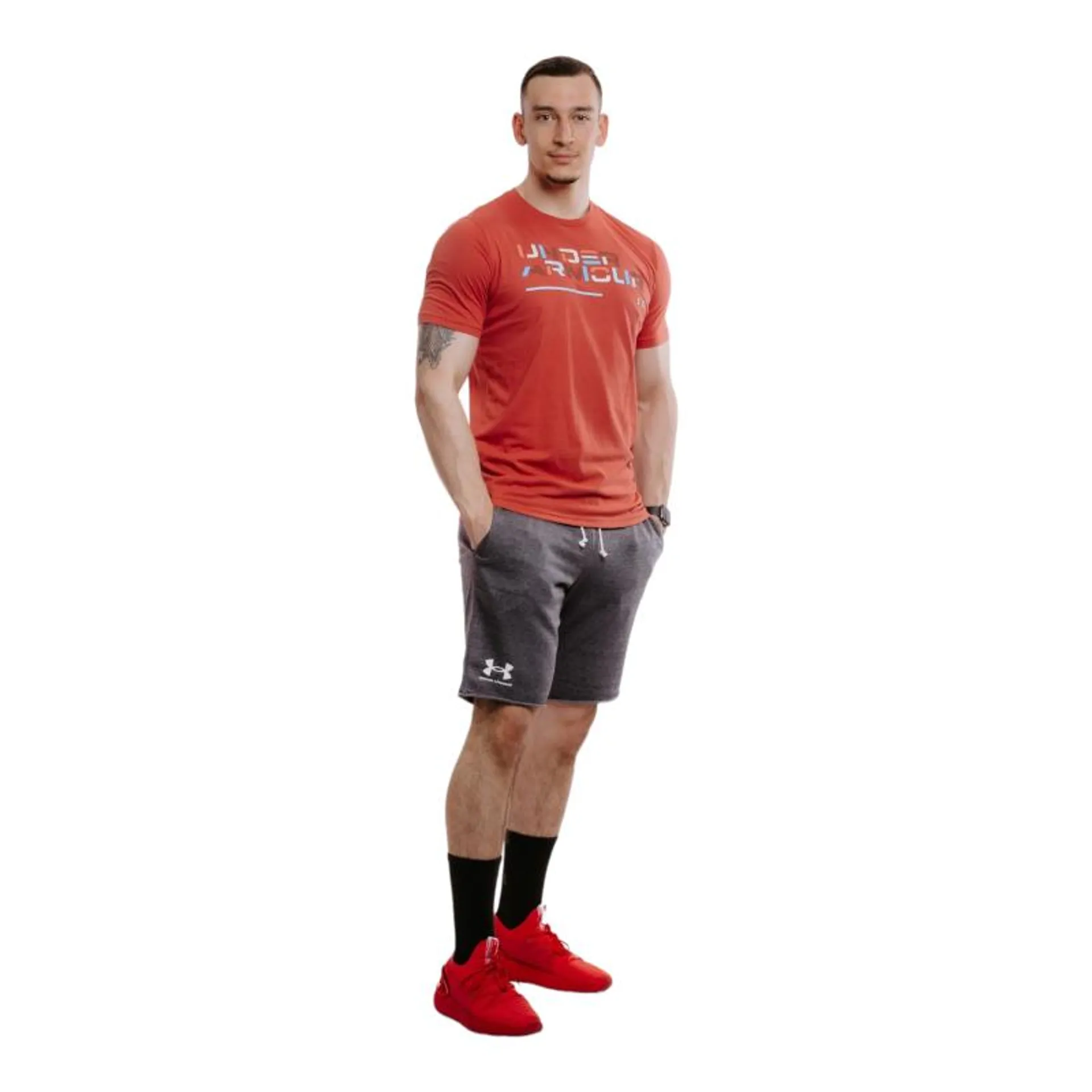 UA Colorblock Wordmark SS-RED