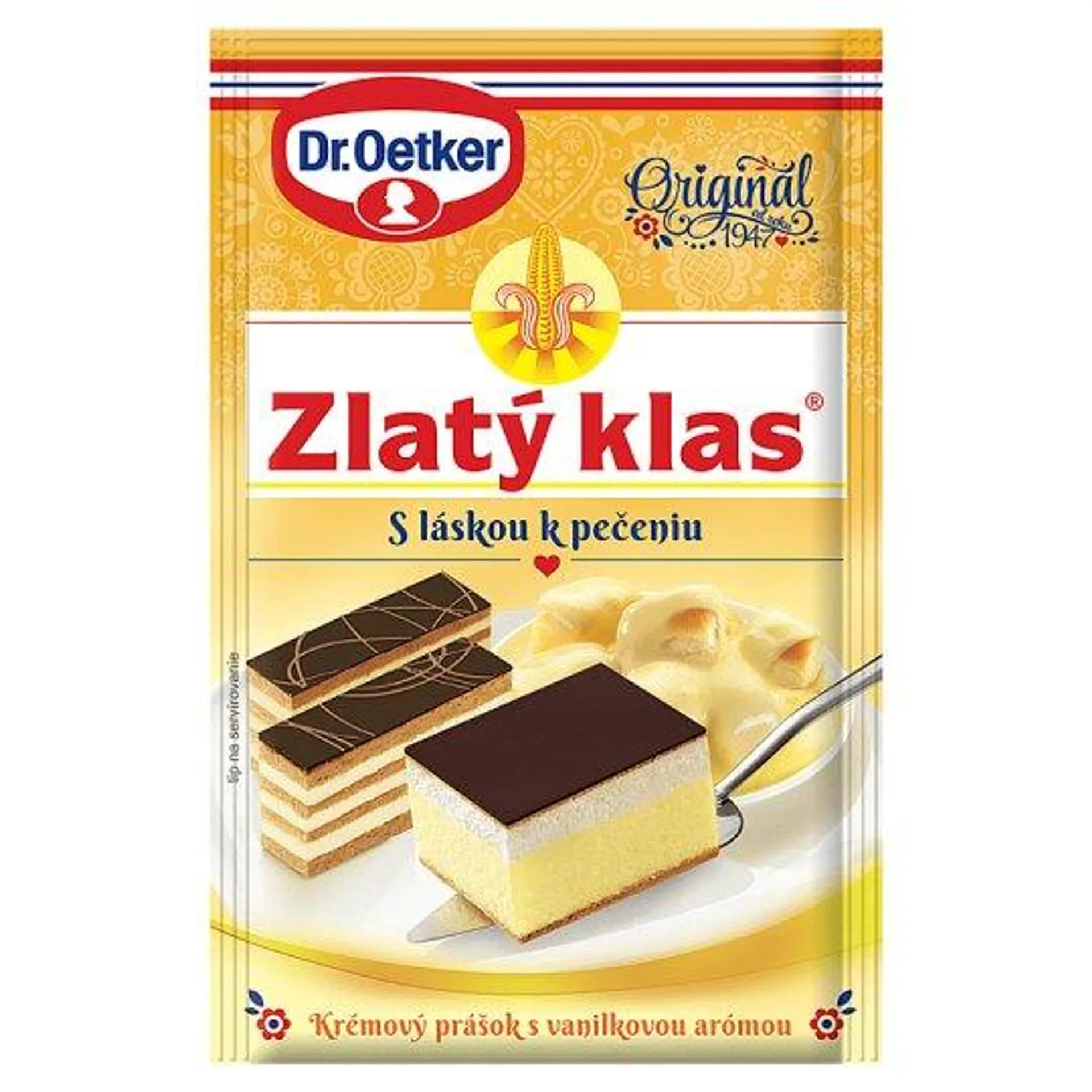 Dr. Oetker Zlatý klas Krémový prášok s vanilkovou arómou na prípravu krémov a plniek 40 g