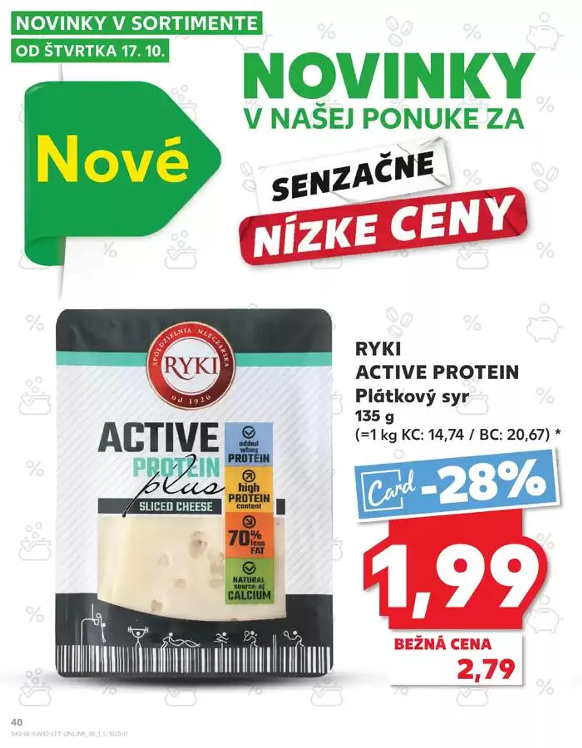 Leták: Najlepšie ponuky pre šetrných od 17. októbra do 23. októbra 2024 - Prehľad Stránky 40