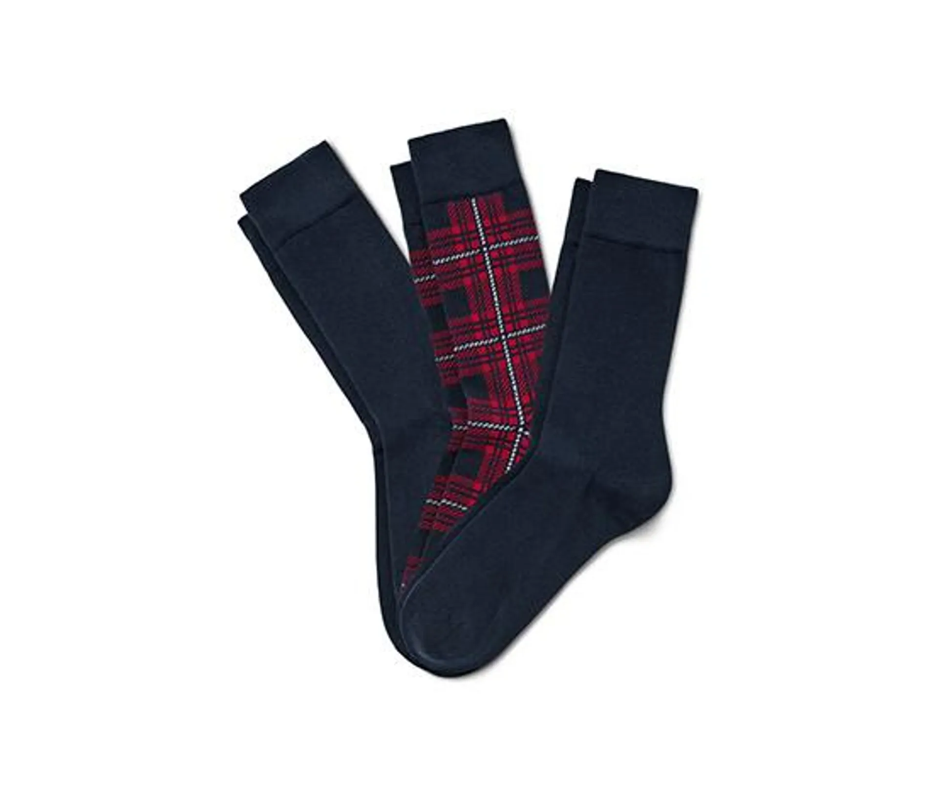 Ponožky, 3 páry, kárované/námornícka modrá