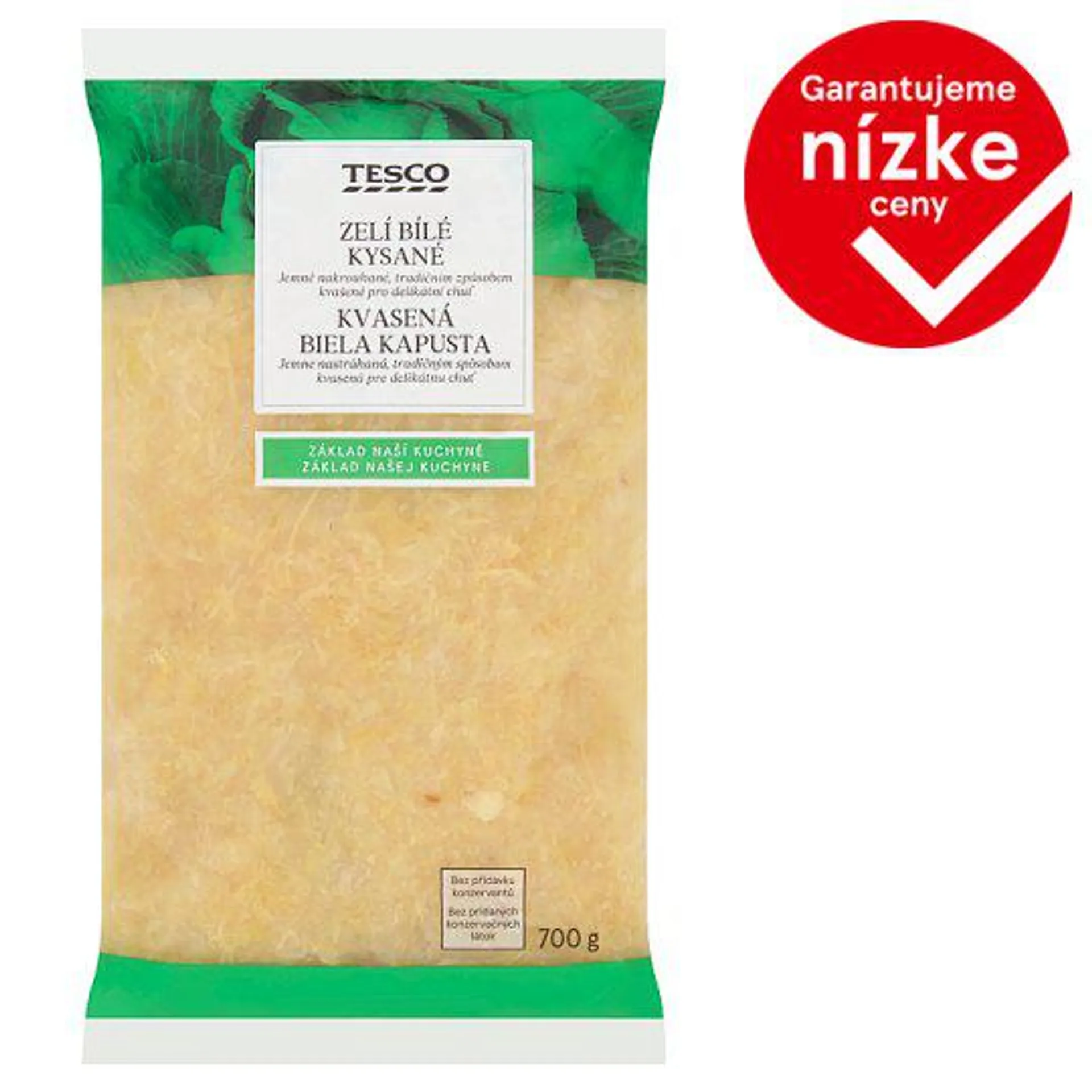 Tesco Kvasená biela kapusta 700 g