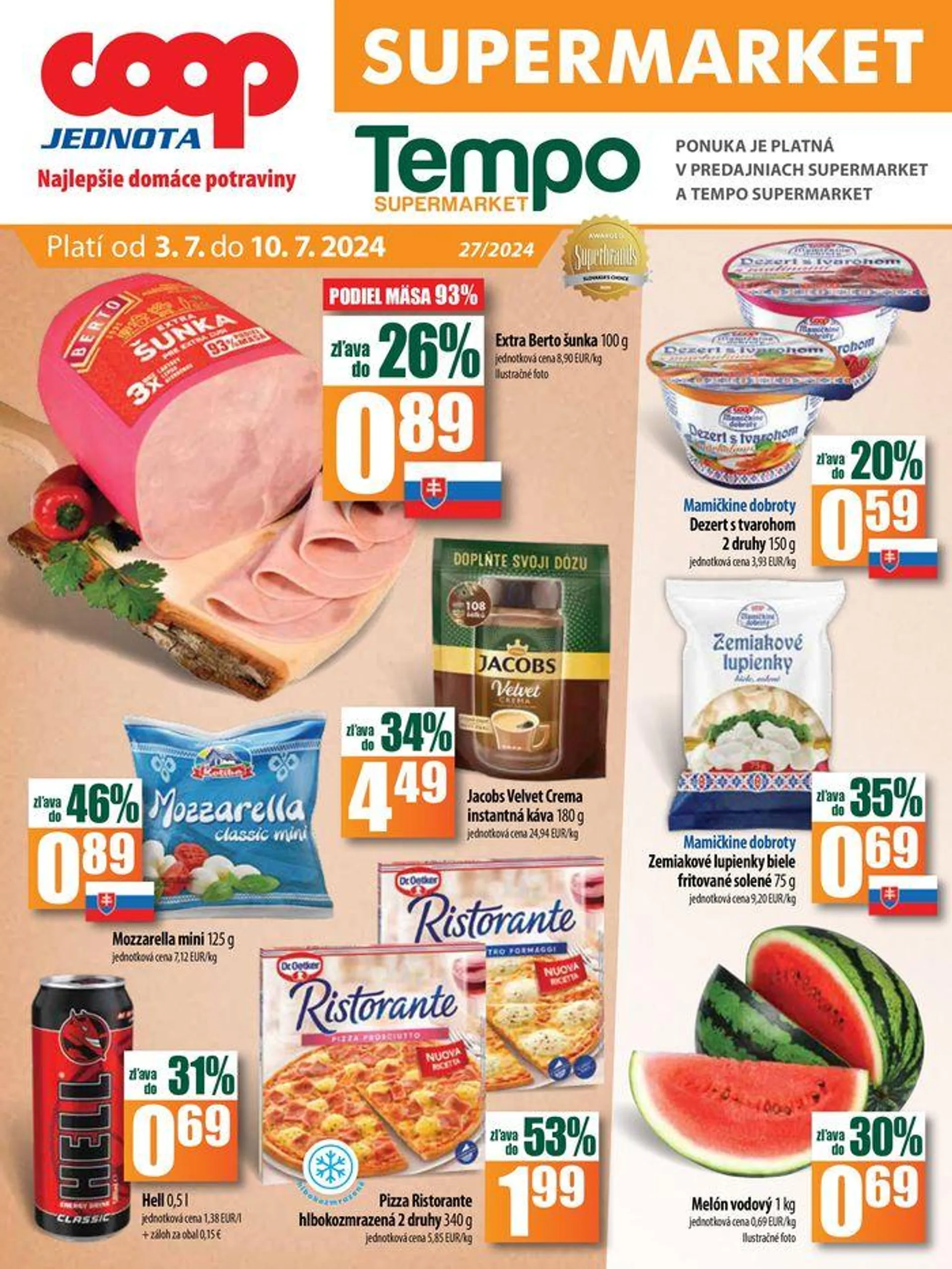 Leták COOP Jednota do 10.07  - 1