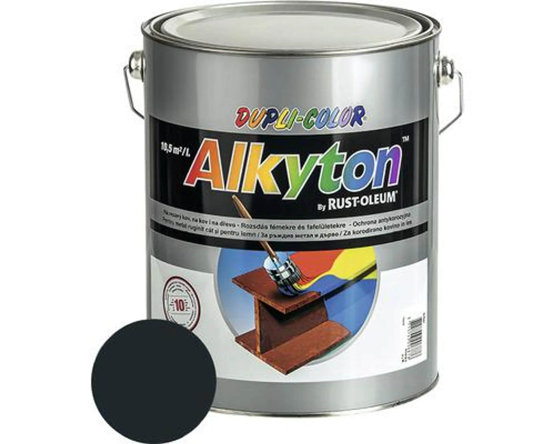 Farba na kov Alkyton lesk 5 l antracitovo sivá RAL7016