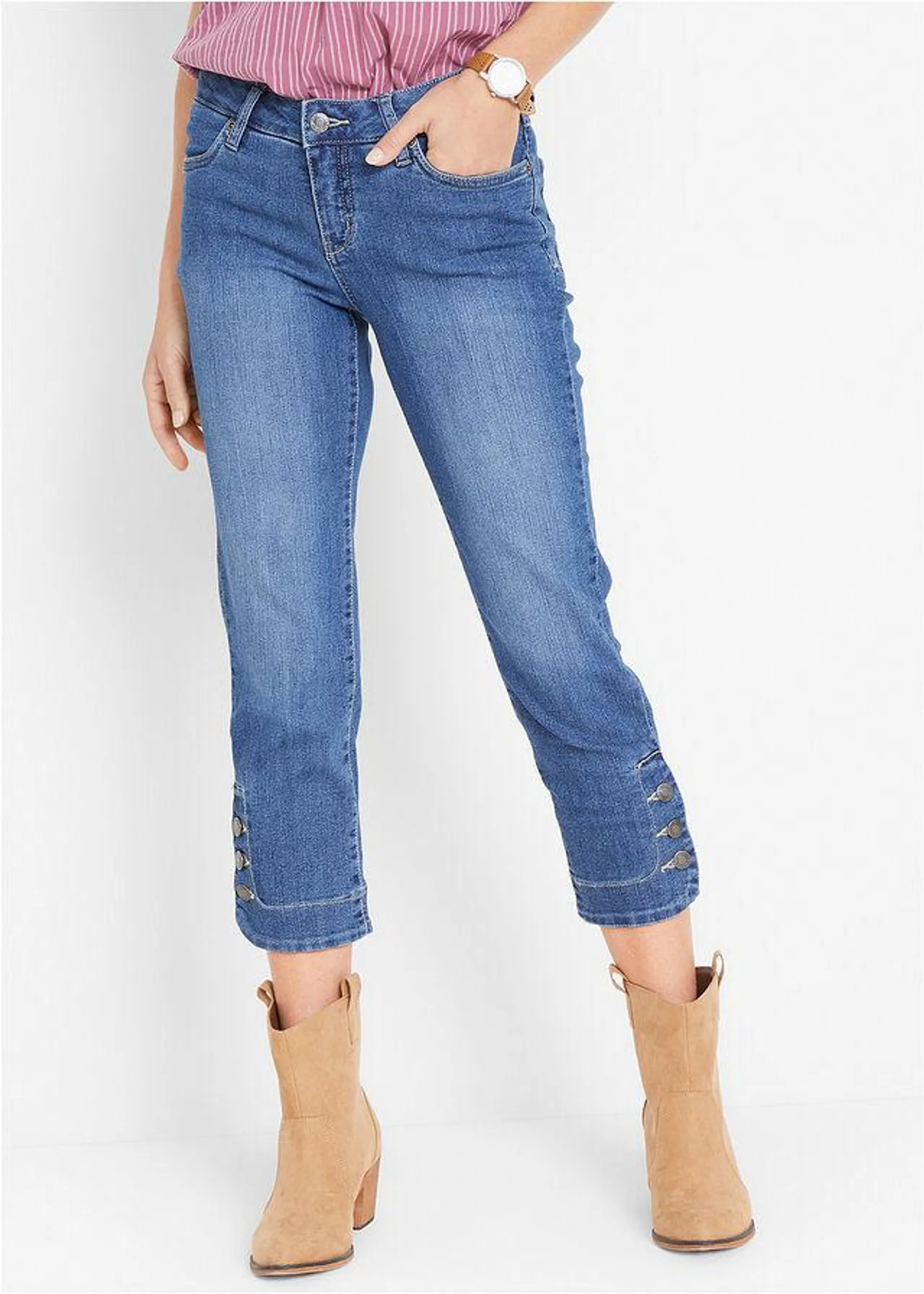 Strečové džínsy na gombičky, SLIM