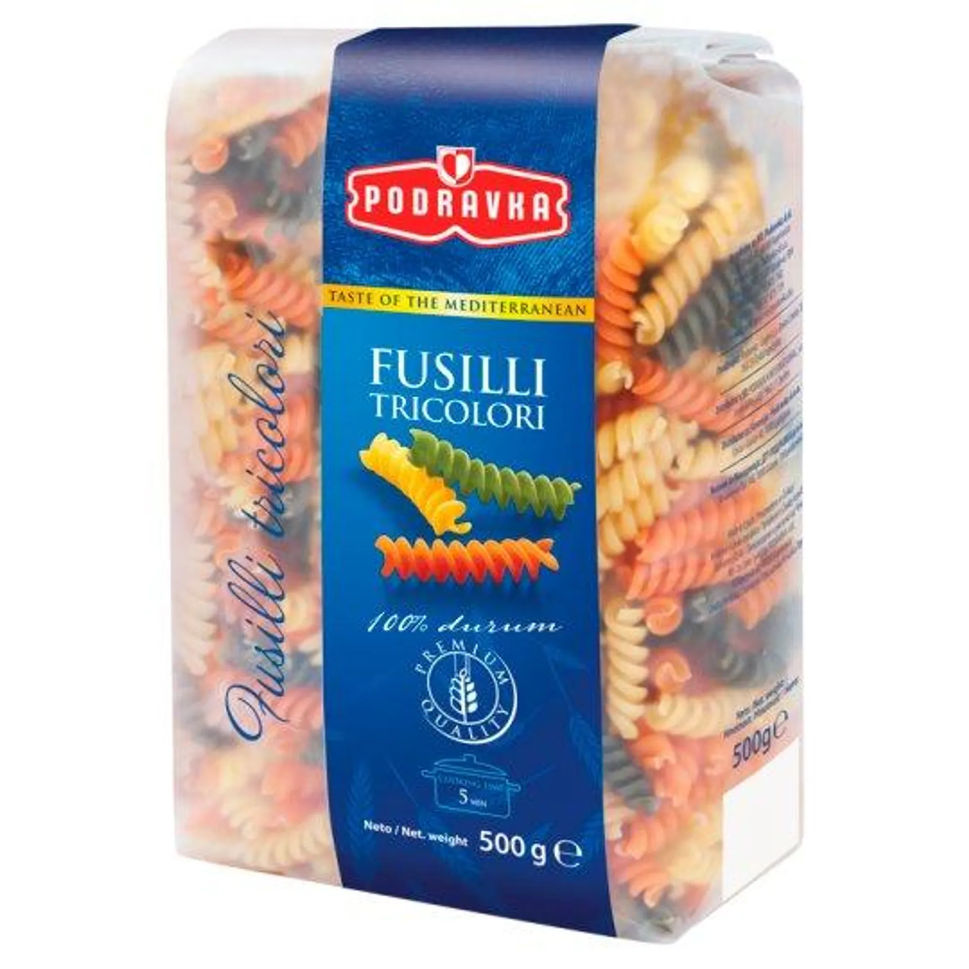 Podravka Fusilli tricolori semolínové cestoviny 500 g