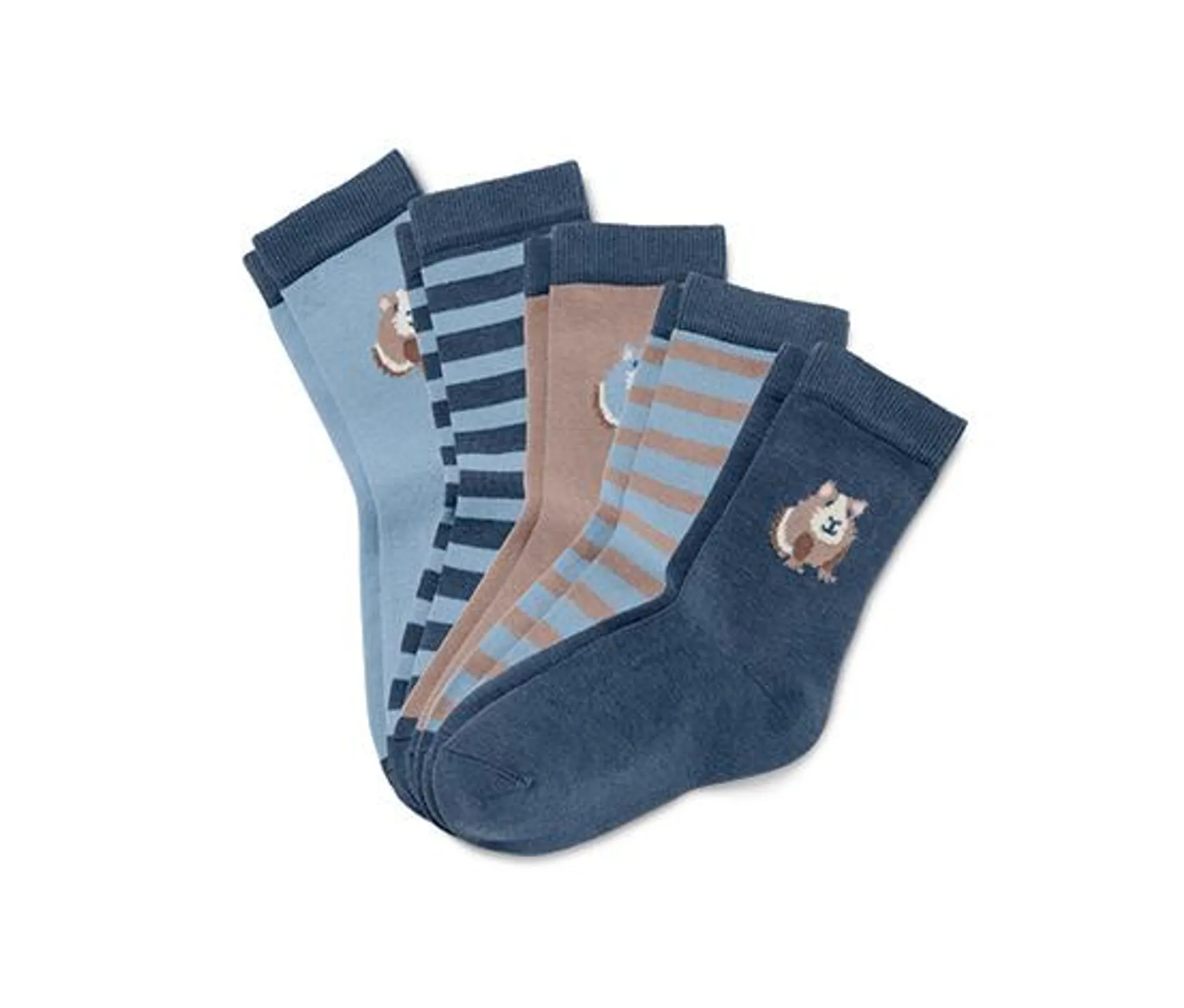 Detské ponožky, 5 párov, modré