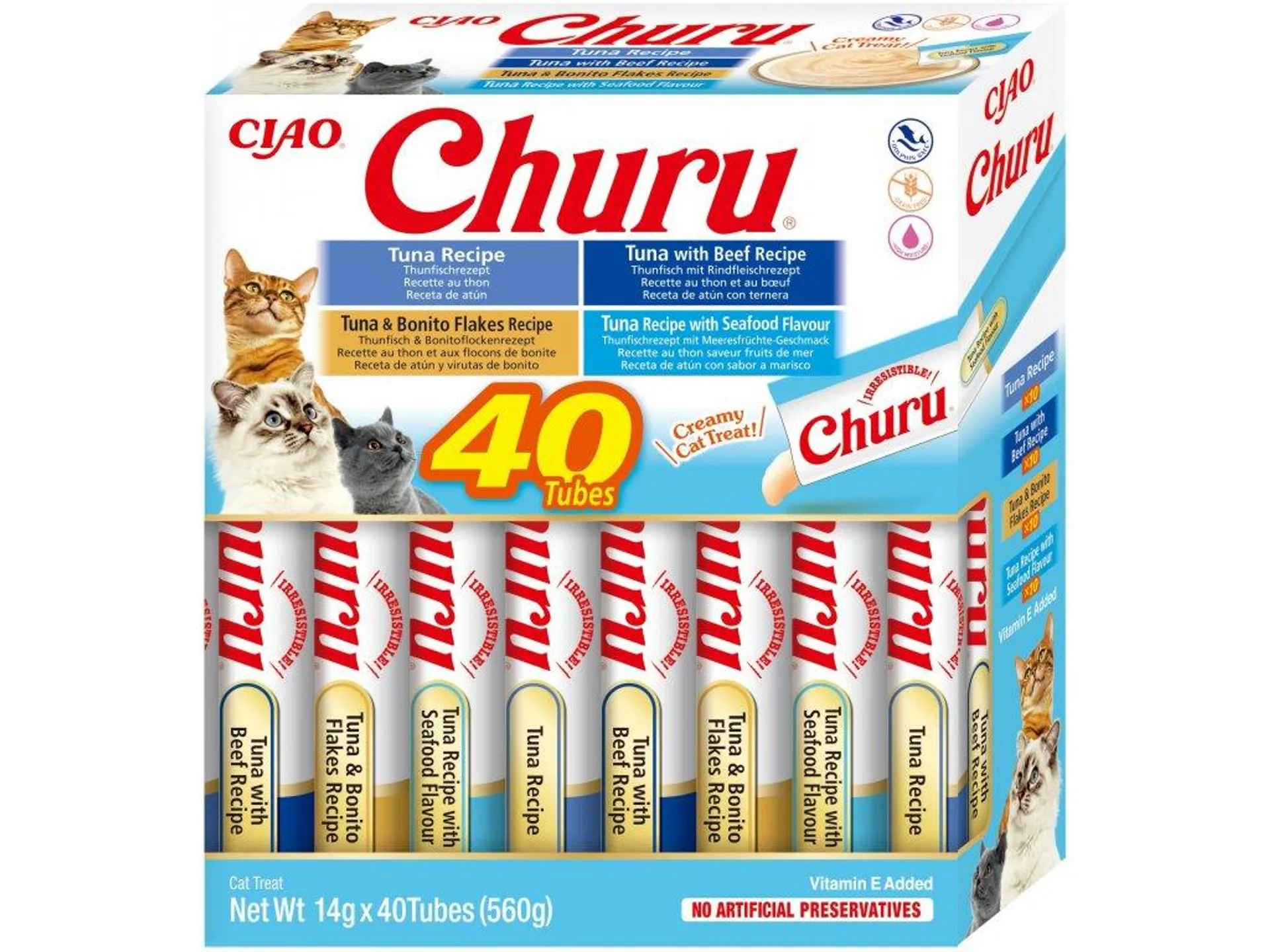 Churu cat mäsové pyré mix - tuniak 560g (BAL.)