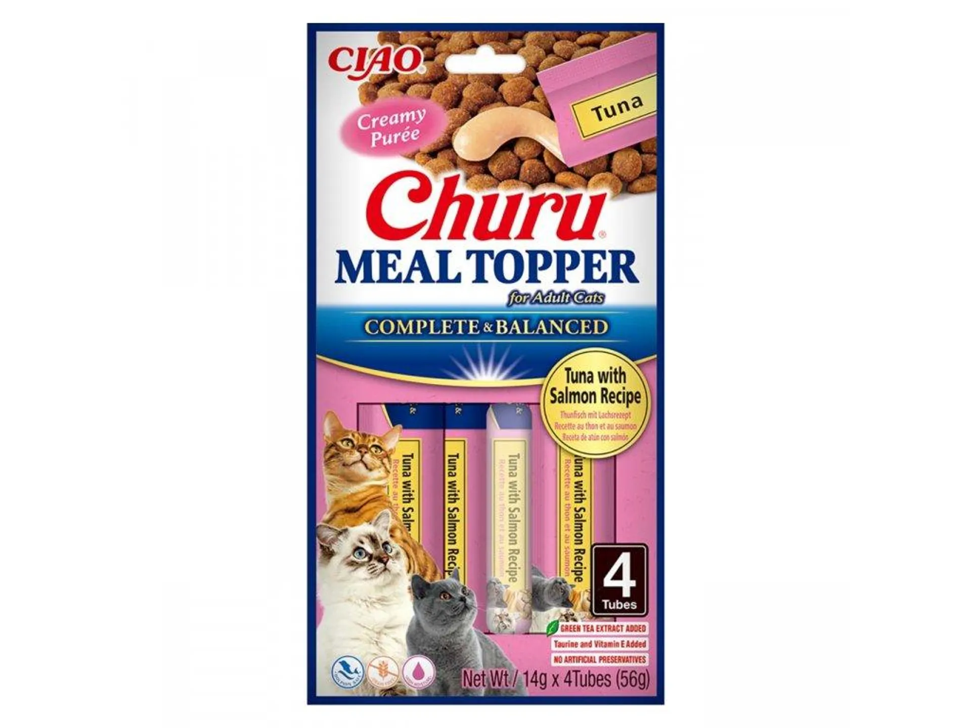 Churu Cat Meal Topper tuniak s lososom 4x14 g