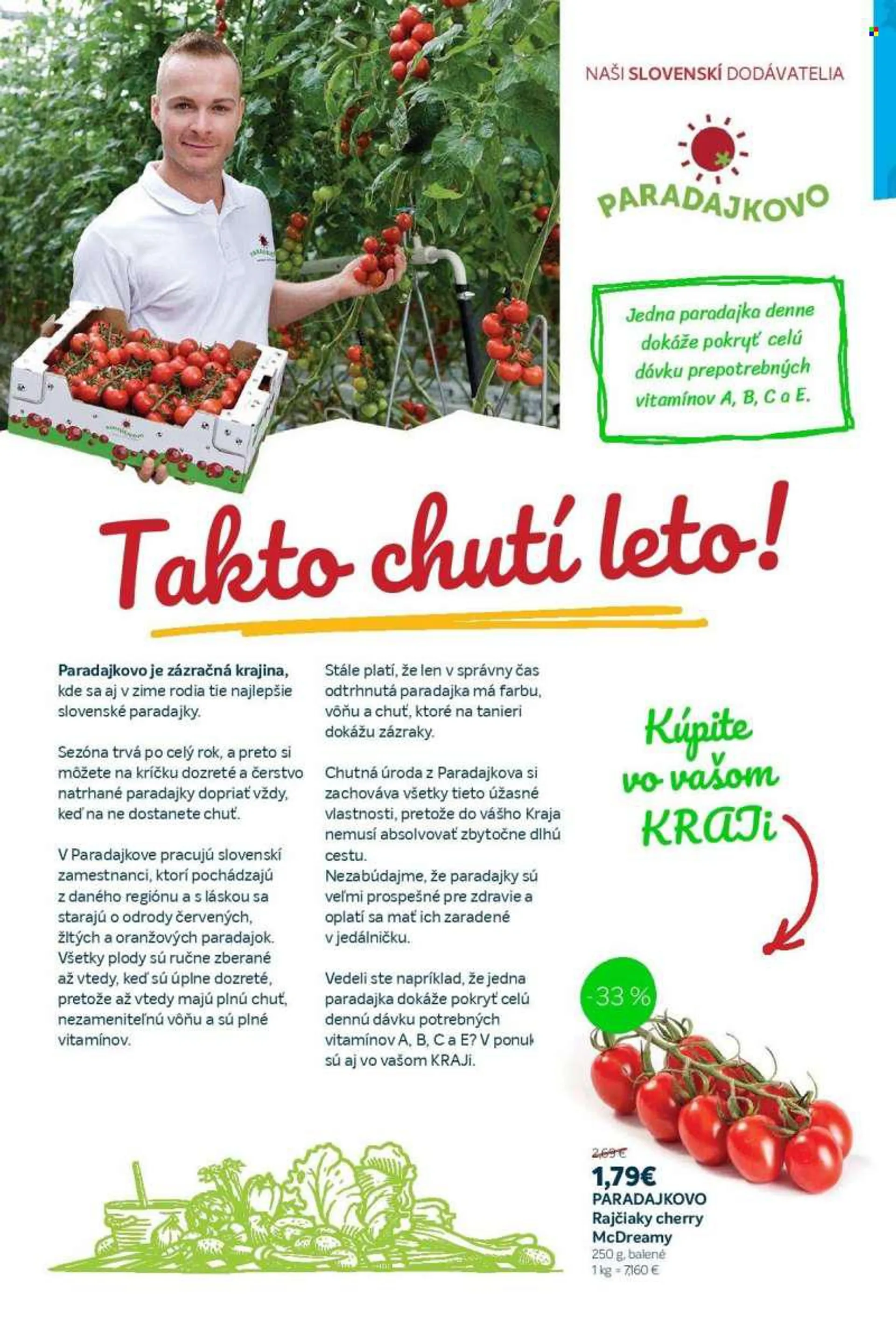 Leták Kraj - 7.7.2022 - 13.7.2022 - Produkty v akcii - paradajky, koktejlové paradajky, PRETO. Strana 2.