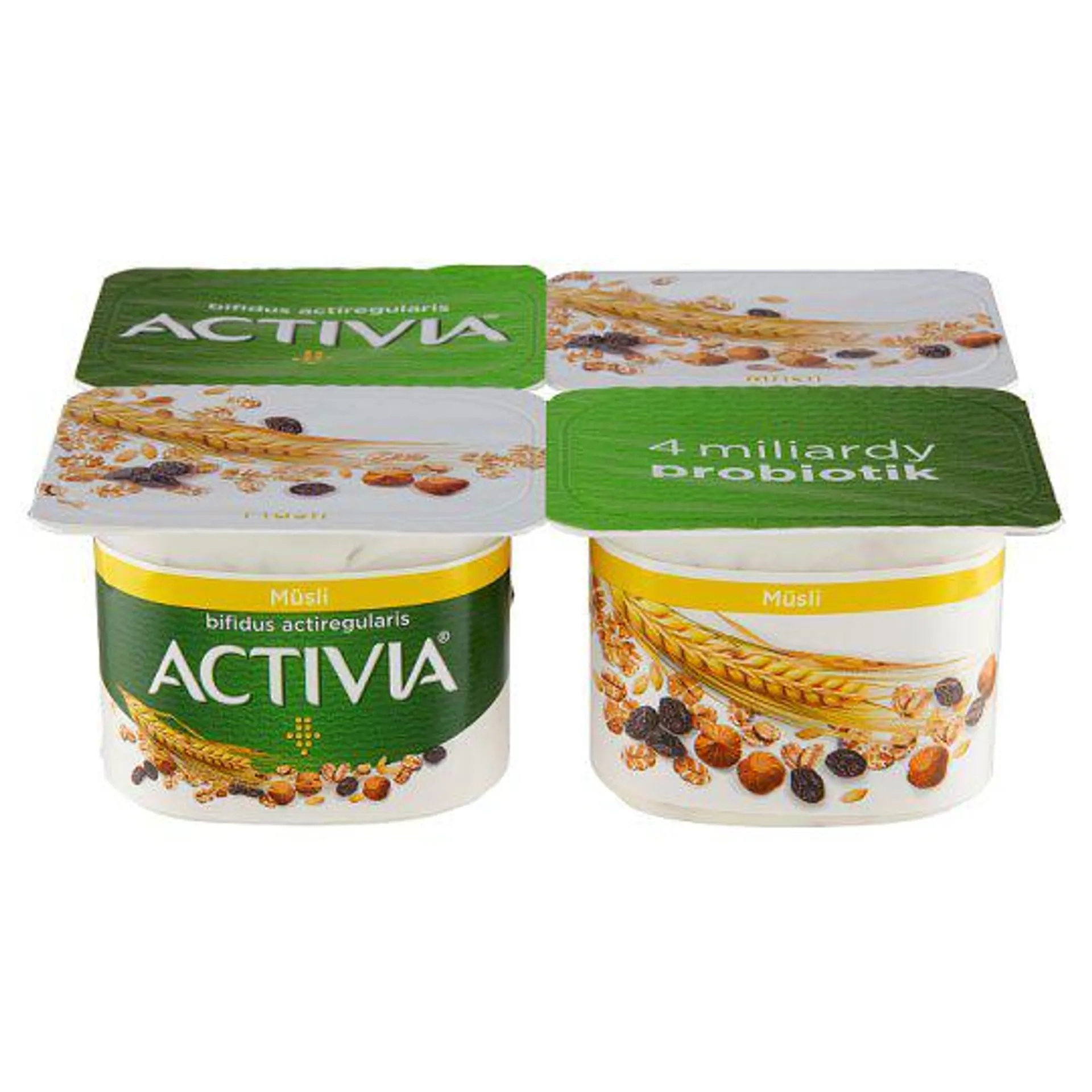 Activia jogurt biely s müsli 4 x 120 g