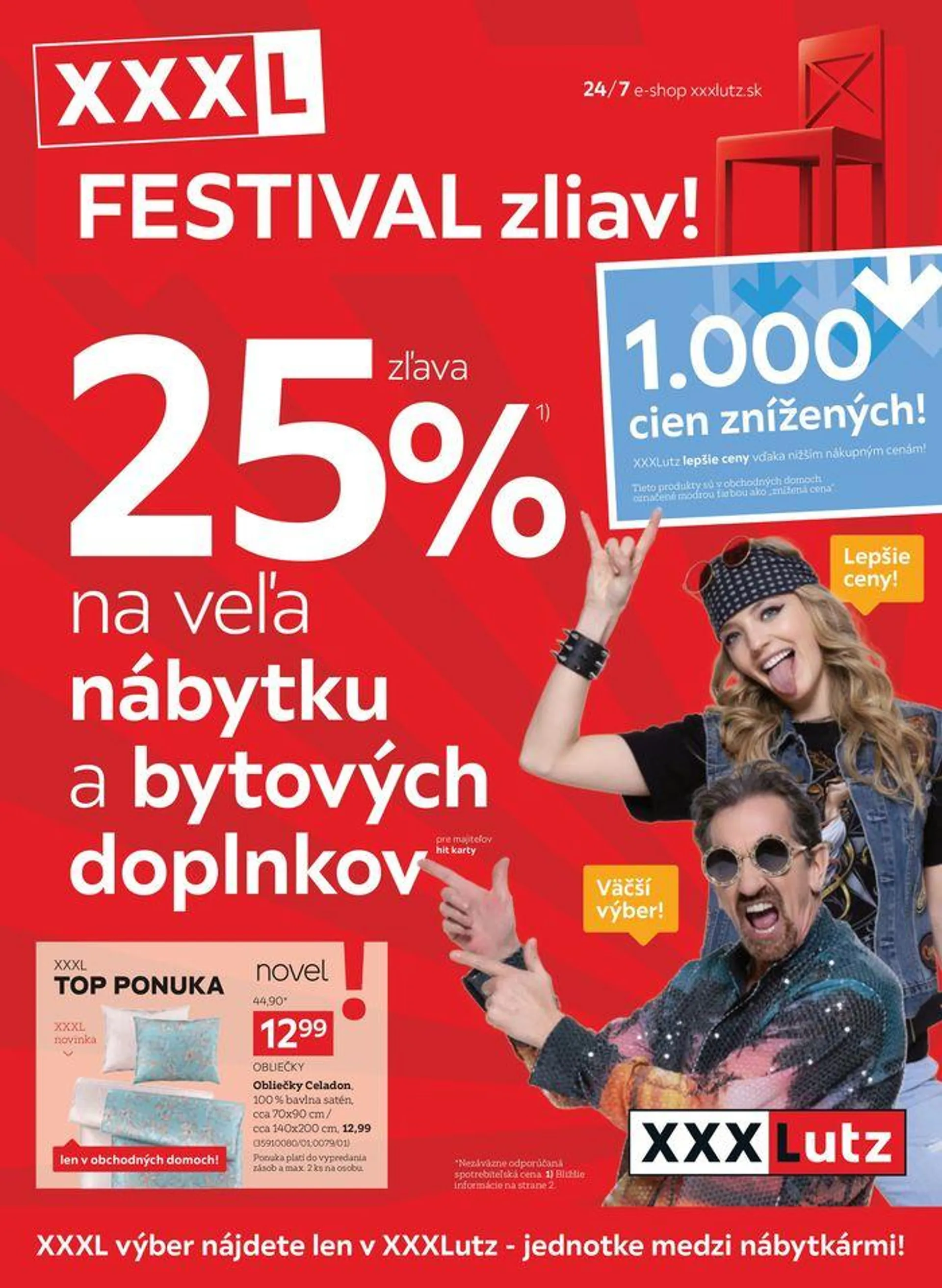 Zľava 25% na množstvo nábytku a bytových doplnko. - 1