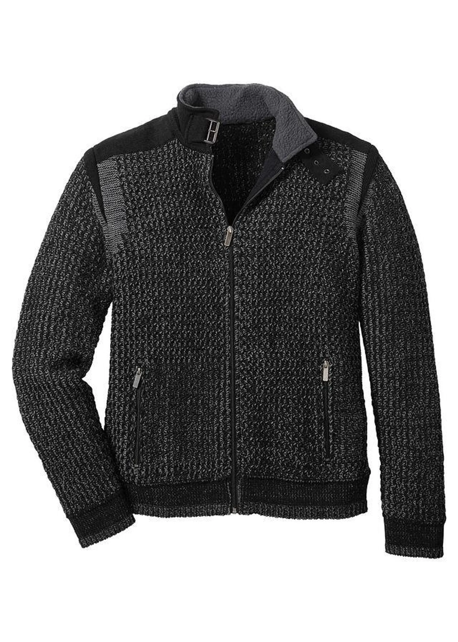 Pletený sveter so štruktúrovým vzorom