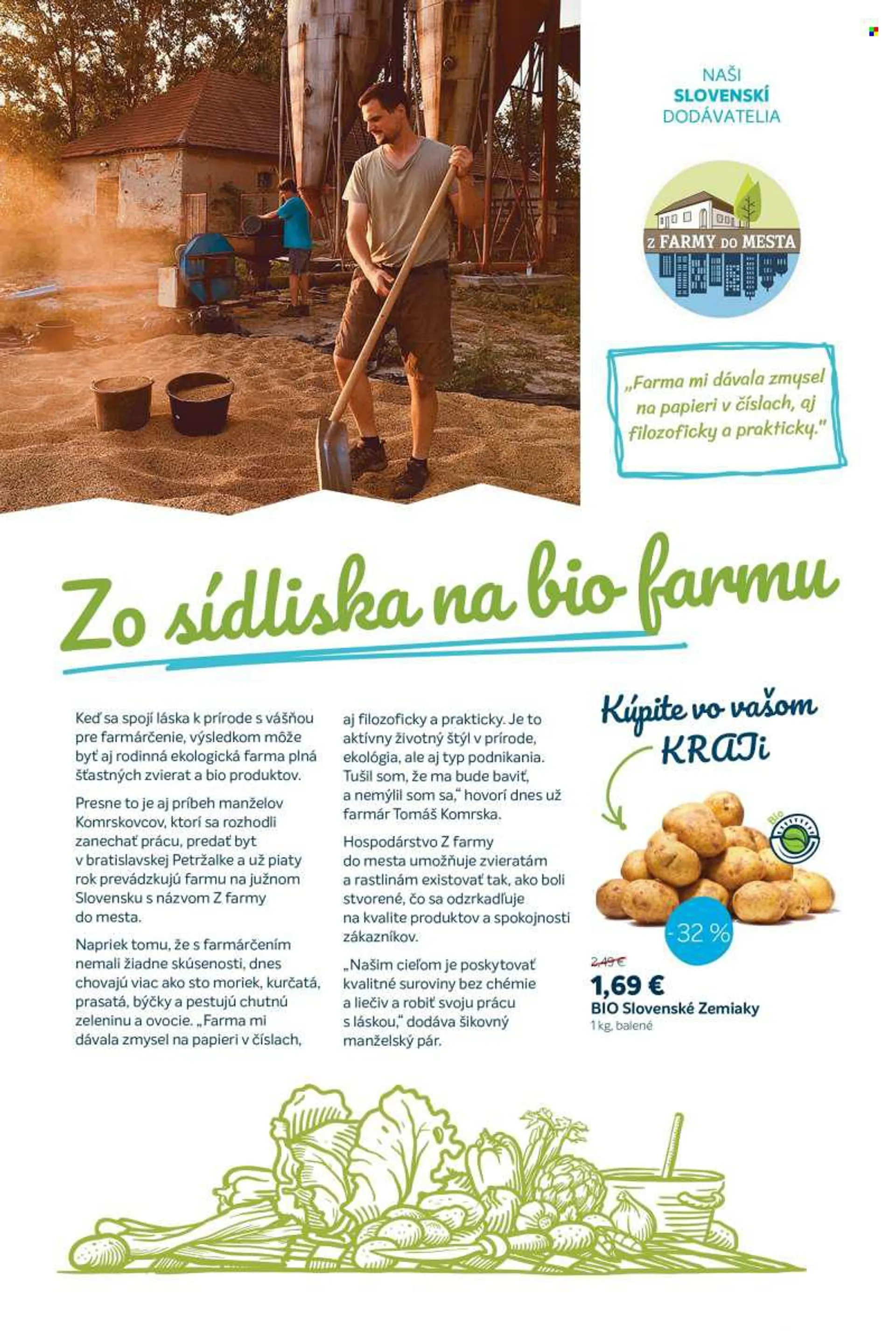 Leták Kraj - 18.8.2022 - 24.8.2022 - Produkty v akcii - zemiaky, Farmár. Strana 2.