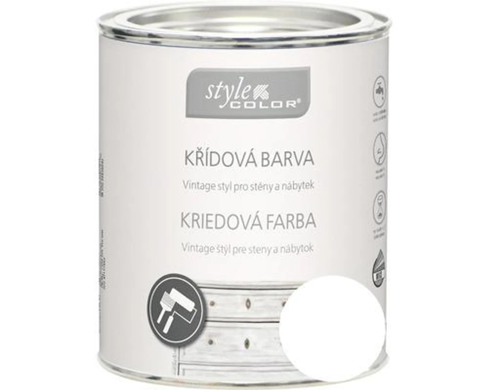 Kriedová farba Hornbach biela 0,375 l