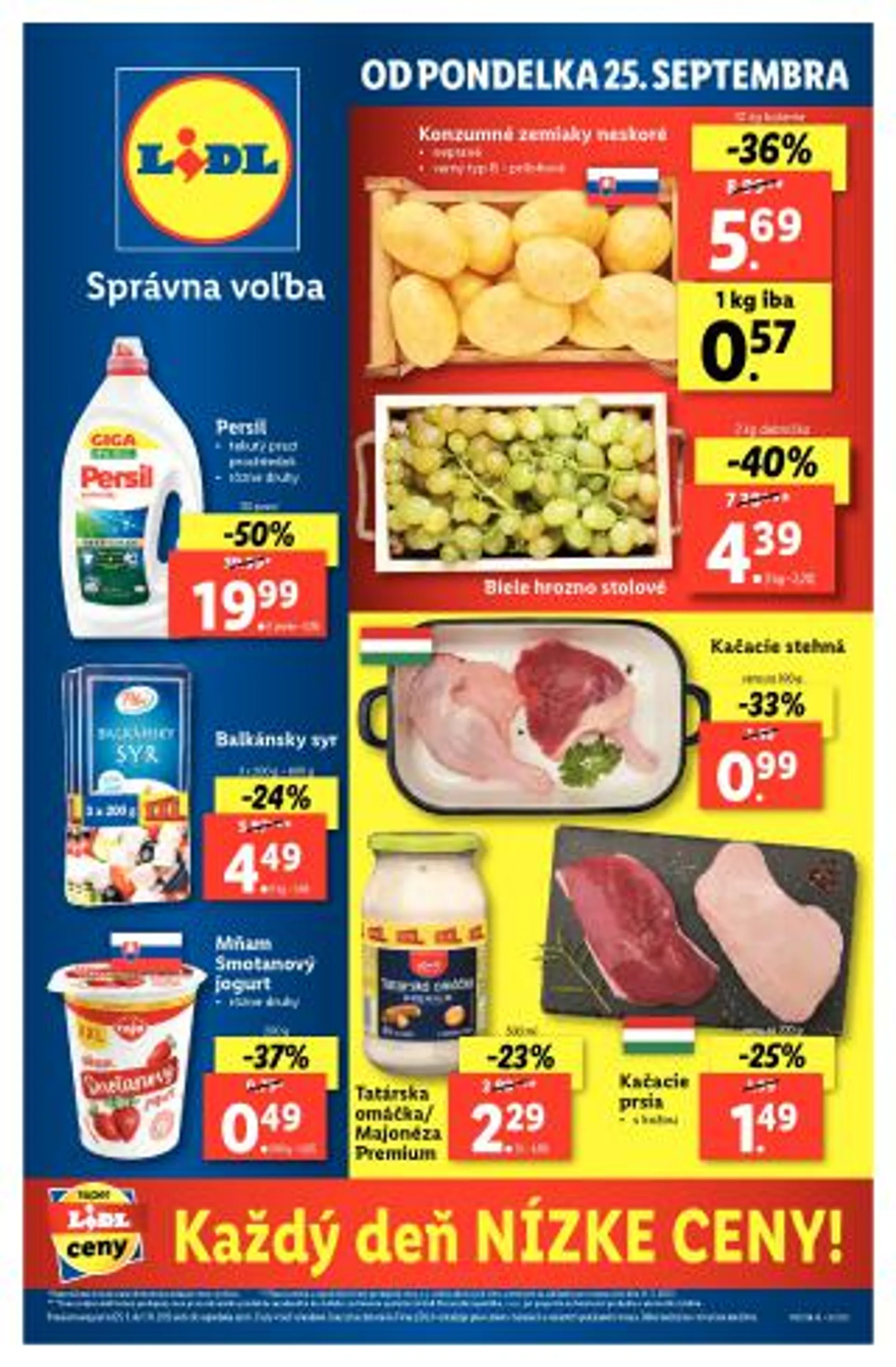 Leták: Lidl leták od 25. septembra do 1. októbra 2023 - Prehľad Stránky 1