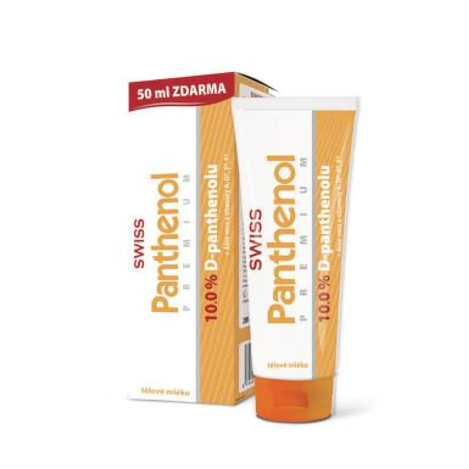 SWISS Panthenol premium 10% telové mlieko 200 + 50 ml