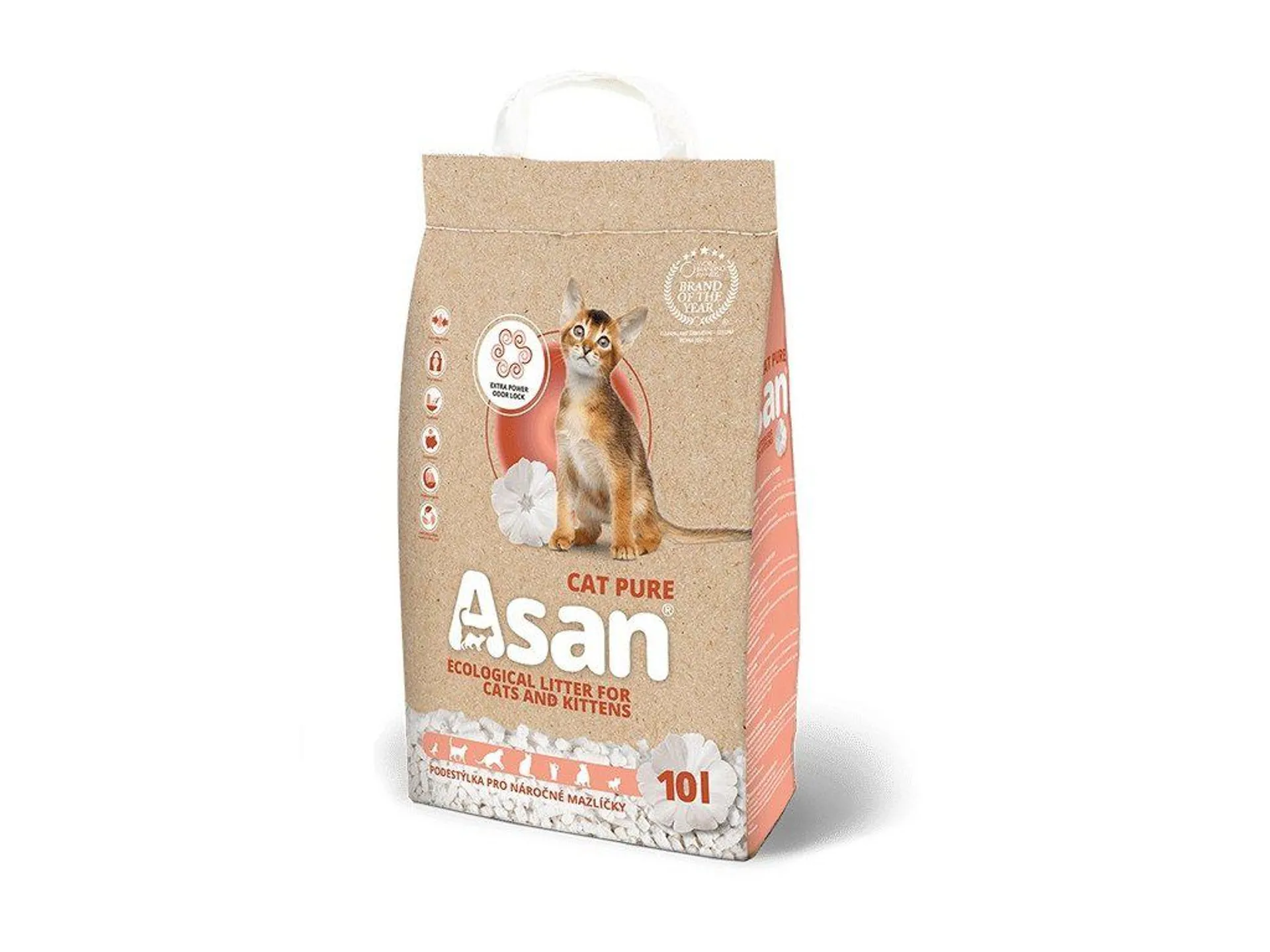 Asan Cat Pure eko-stelivo pre mačky a fretky 10 l (2,5 kg)