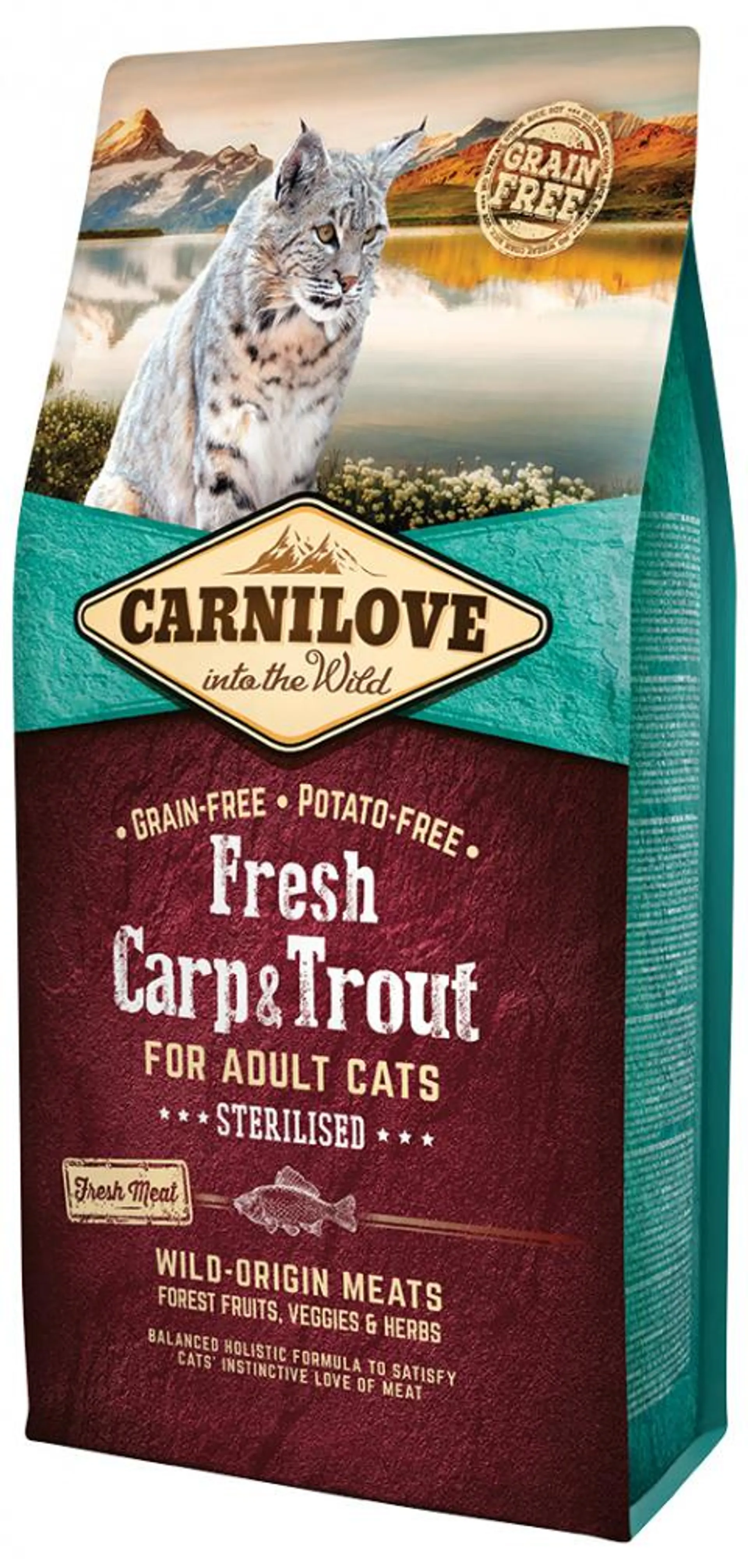 Carnilove Fresh Carp a Trout Sterilised for Adult cats 6 kg
