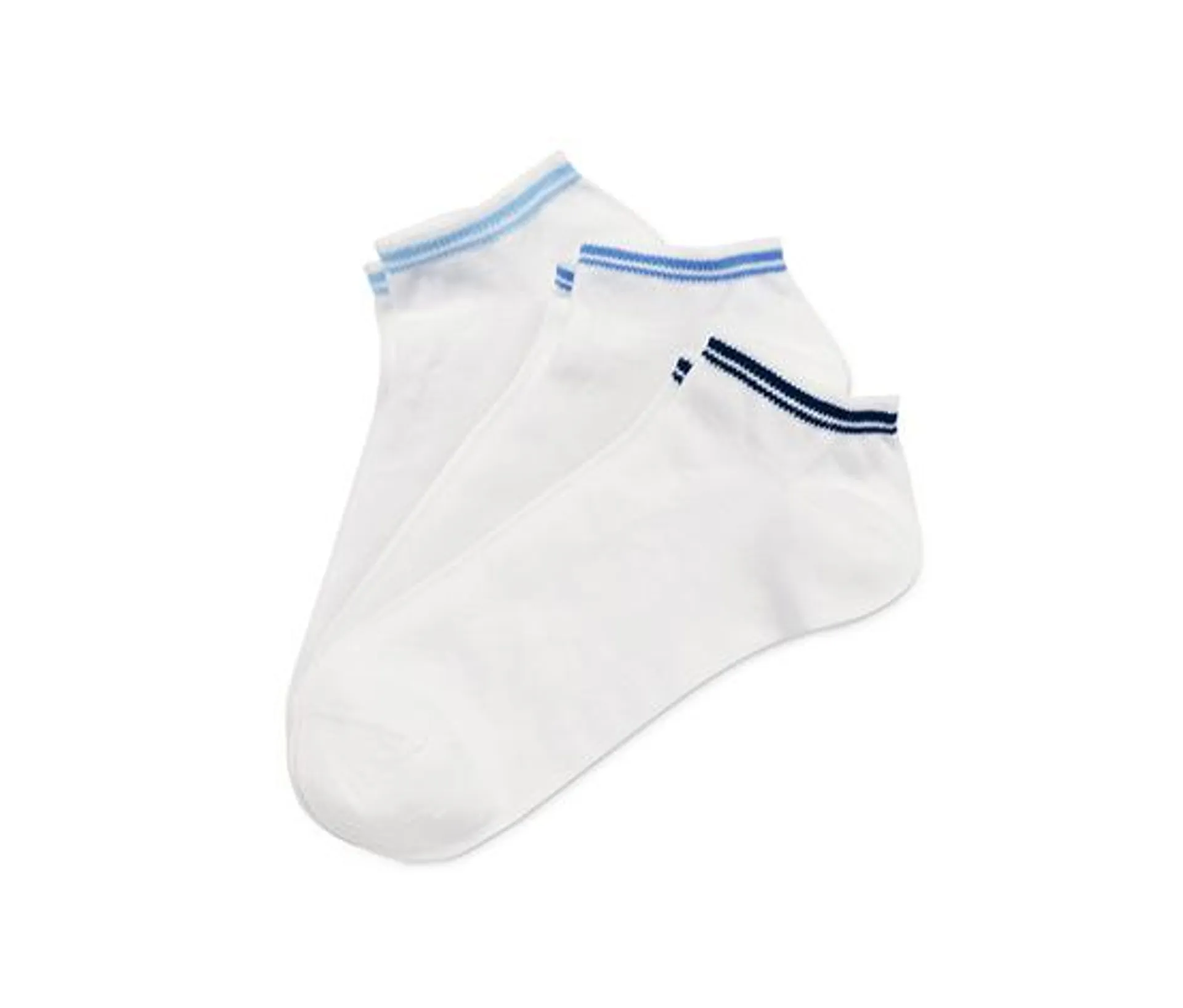 Krátke ponožky, 3 páry, biele